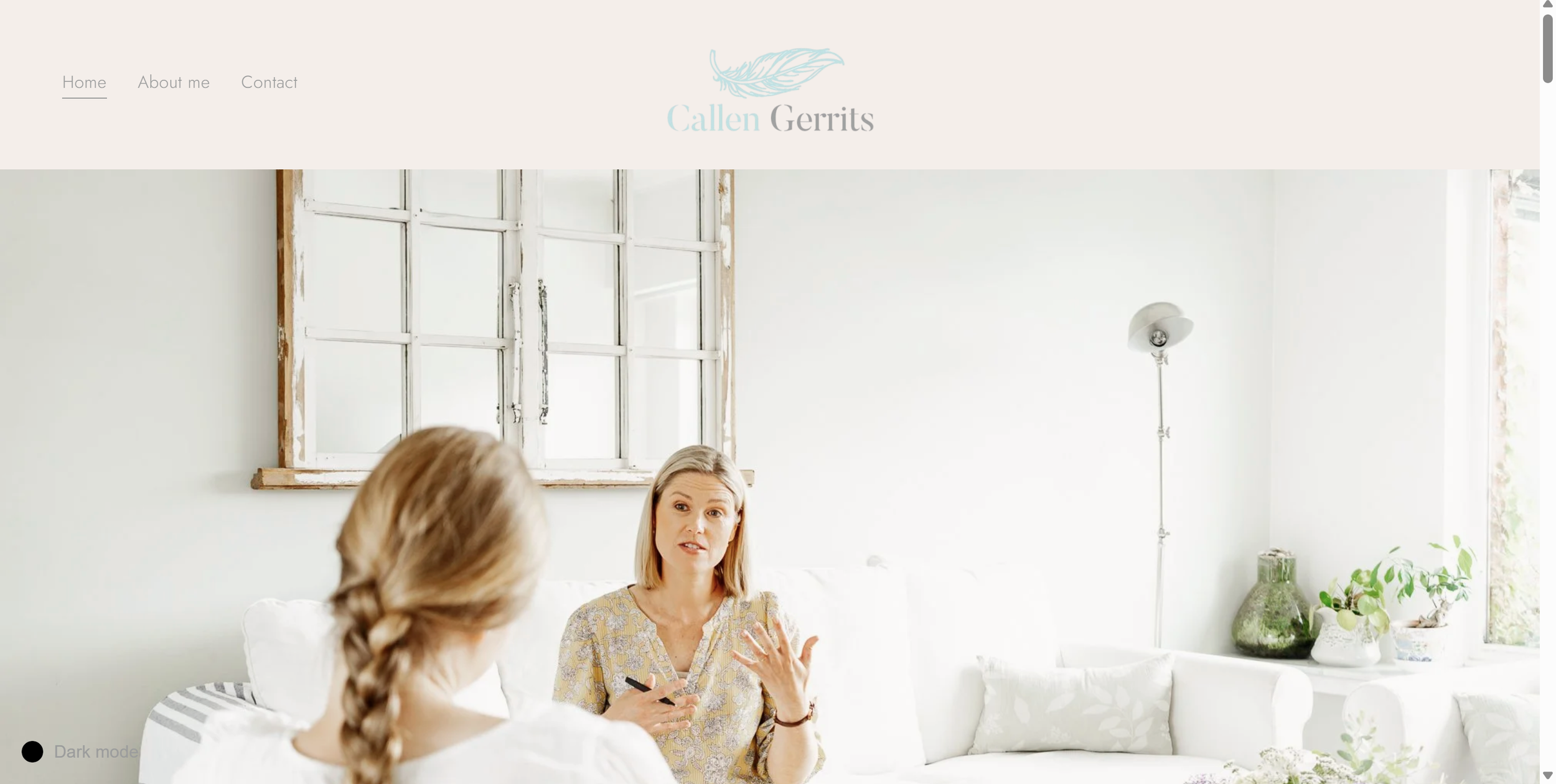 website design gemaakt door Sophie Adam voor Callen Gerrits