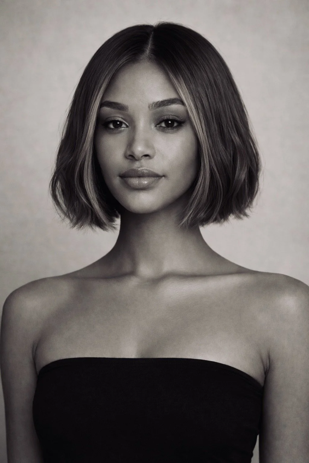 Model with coloured hair