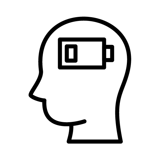 Black and white illustration of a simple cartoon face with a smiling expression.