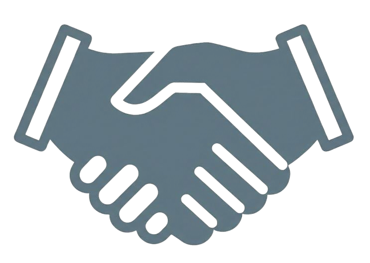Illustration of a handshake, symbolizing agreement or cooperation
