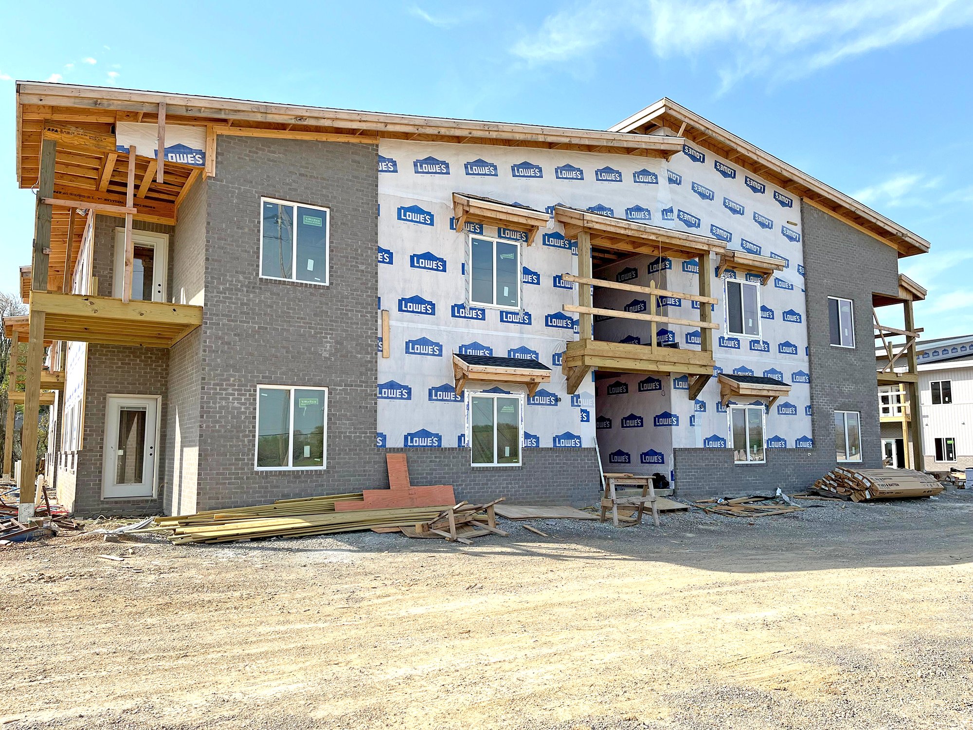 Apartment building construction site in Paducah, Kentucky.