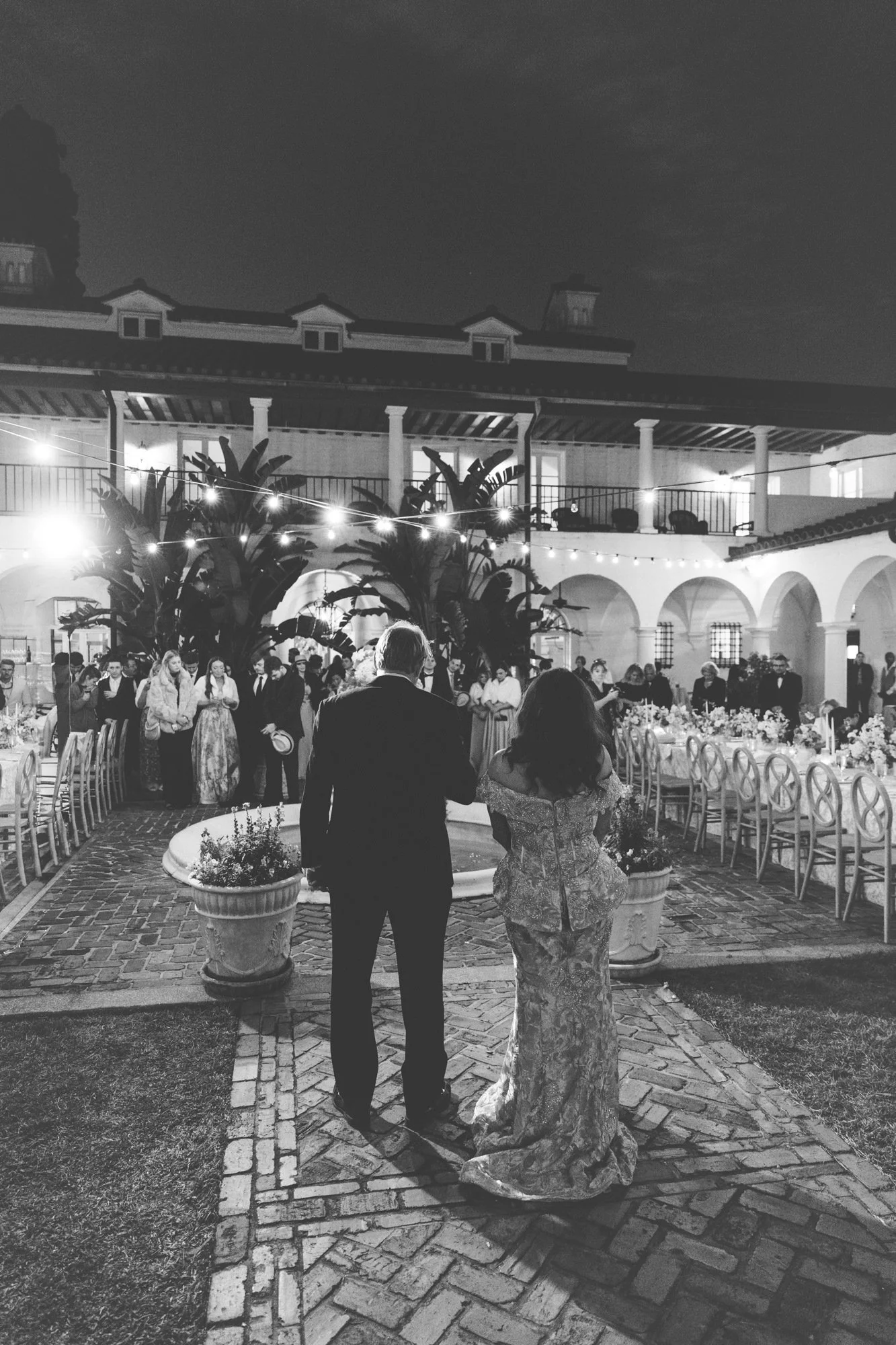Parents welcome speech at an Italian themed luxury wedding in coastal Georgia