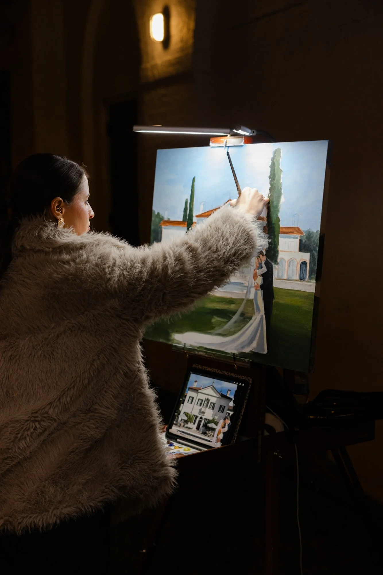 Live wedding painter at the Historic Jekyll Island Club