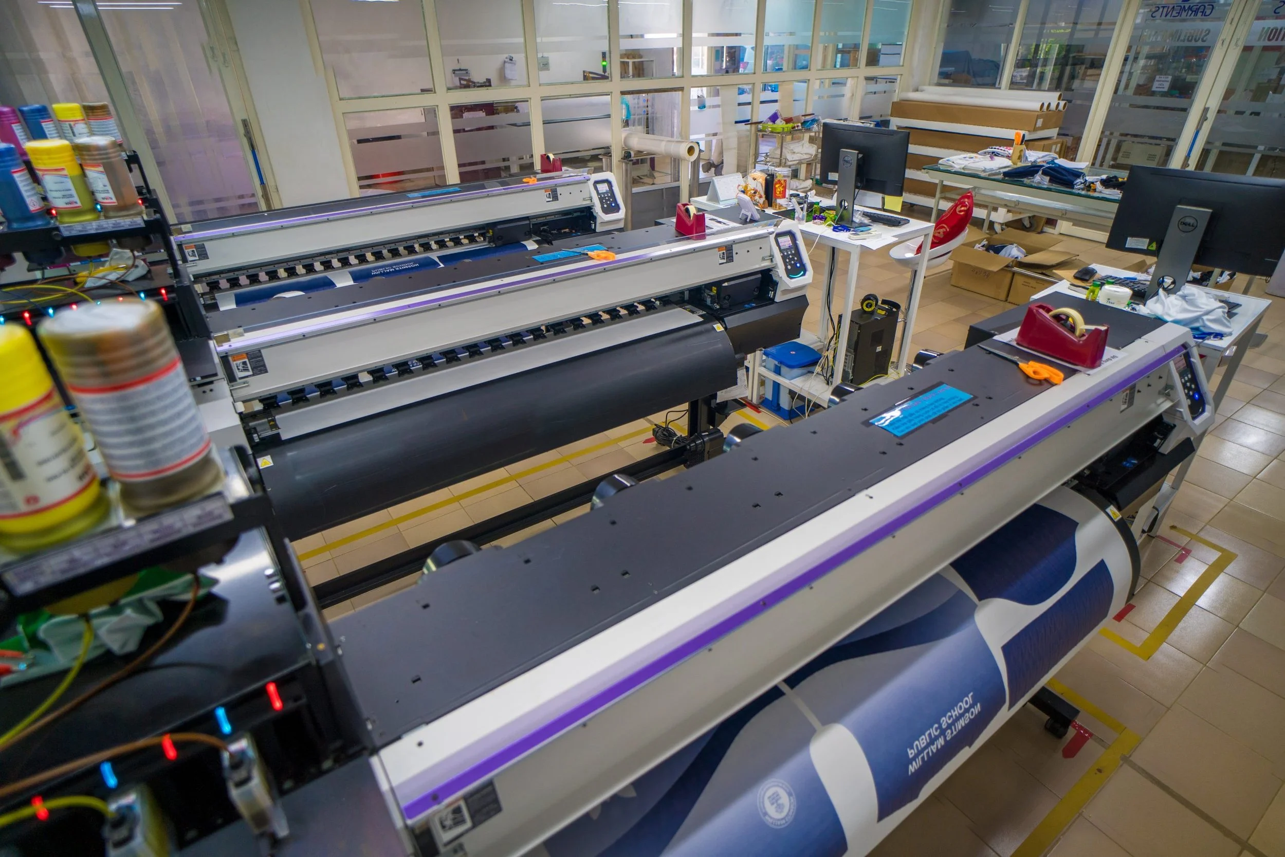 Printing presses at the DTI offices