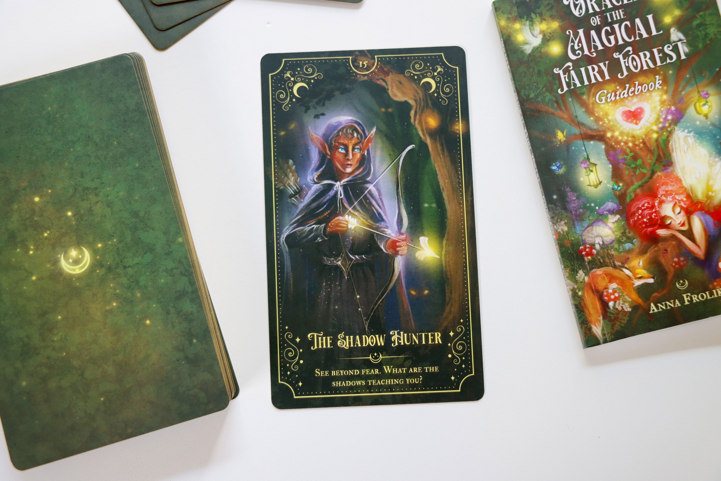 Oracle of the Magical Fairy Forest by Anna Frolik, Illustrated by Anna Babich, Card #15—the Shadow Hunter