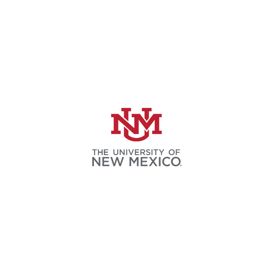 Logo of the University of New Mexico featuring a stylized red NM emblem with the text 'The University of New Mexico' underneath.