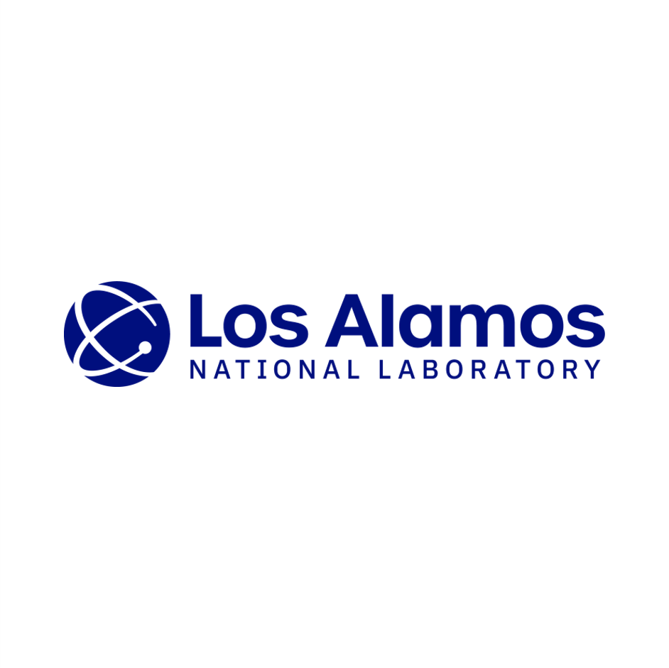 Logo of Los Alamos National Laboratory with a stylized globe and the text "Los Alamos NATIONAL LABORATORY" in blue.