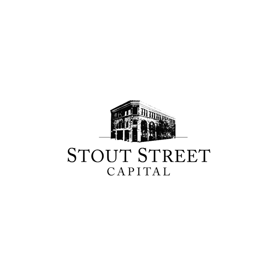 Black and white logo of a building with the text 'Stout Street Capital'.