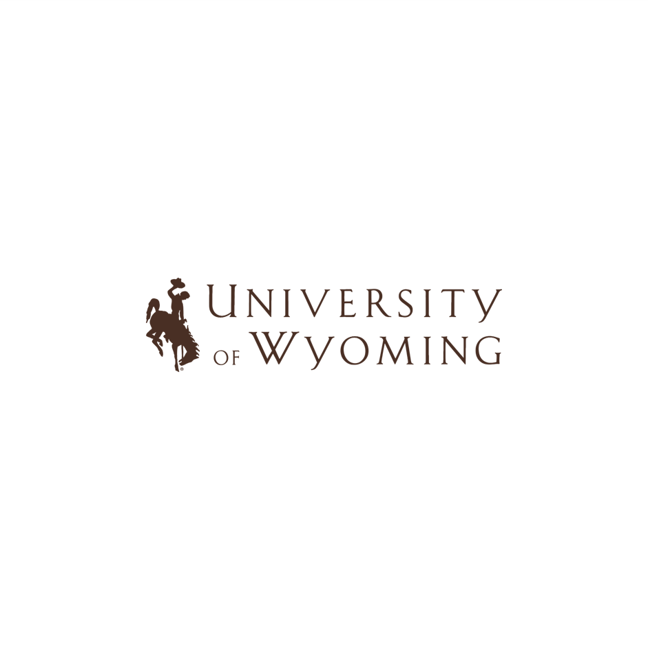 University of Wyoming logo with text and a horse rider silhouette.