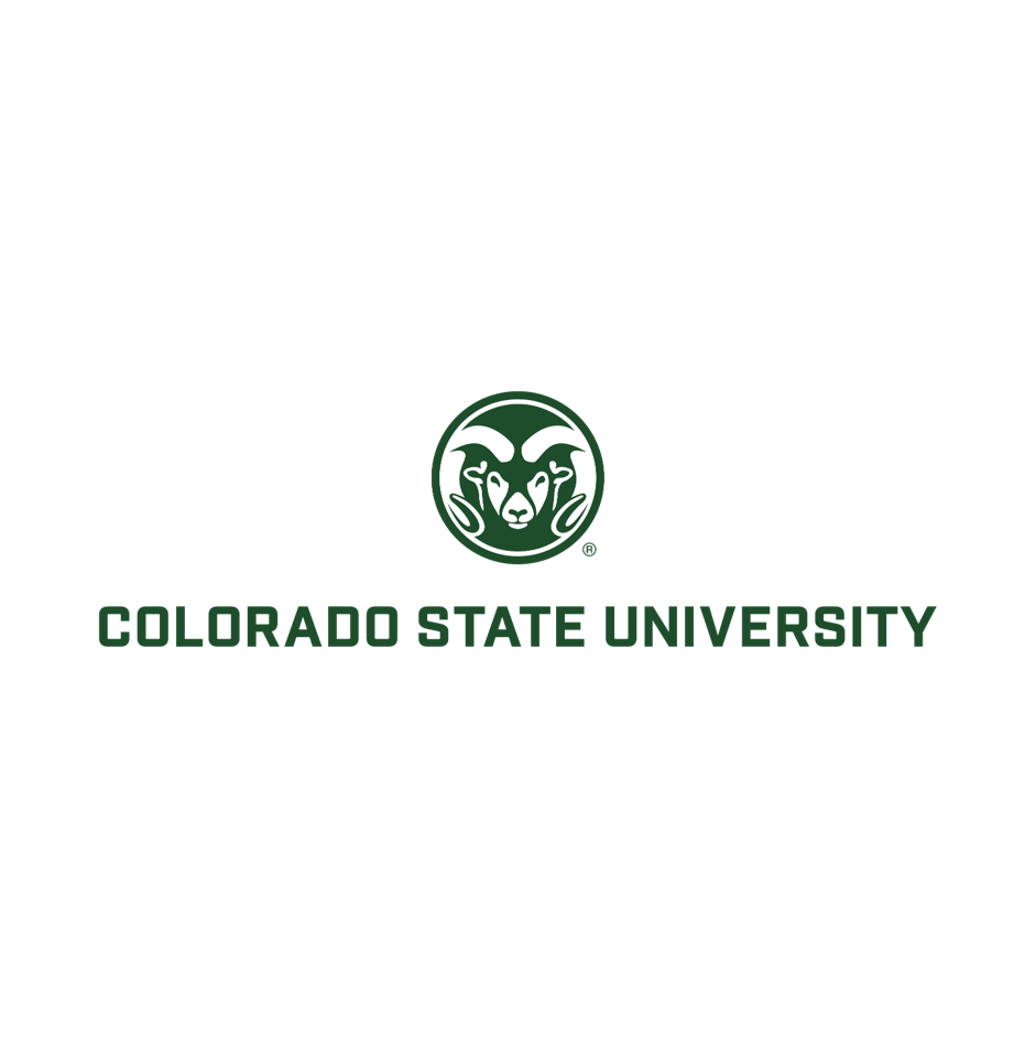 Colorado State University logo featuring a ram's head in green, with the university name below in bold green letters.