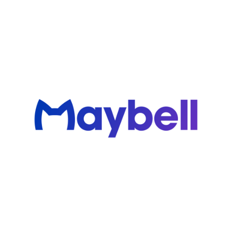 Maybell logo with stylized blue 'M' and purple 'aybell' text on a white background.