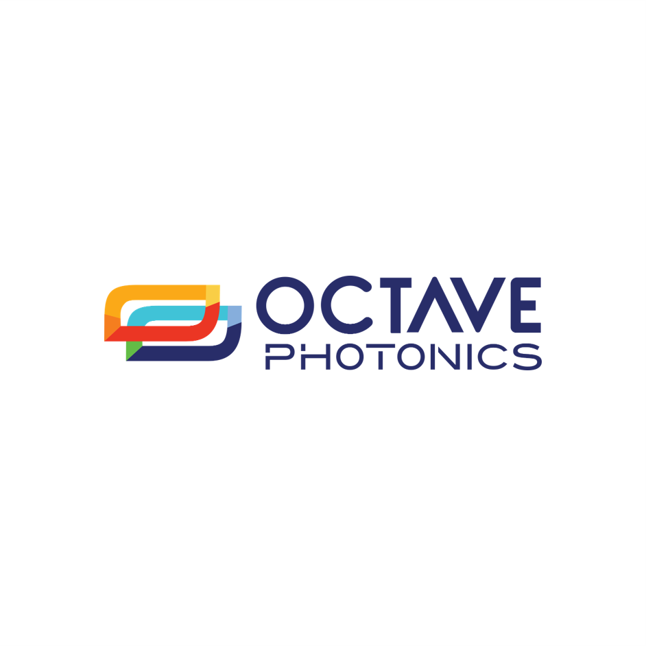 Logo of Octave Photonics with colorful intertwined shapes and the company name next to it.
