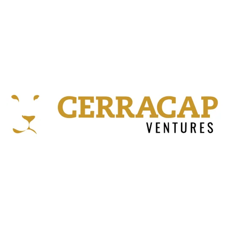 Logo for Cerracap Ventures featuring a stylized lion's face in gold and black text with the name 'Cerracap Ventures'.