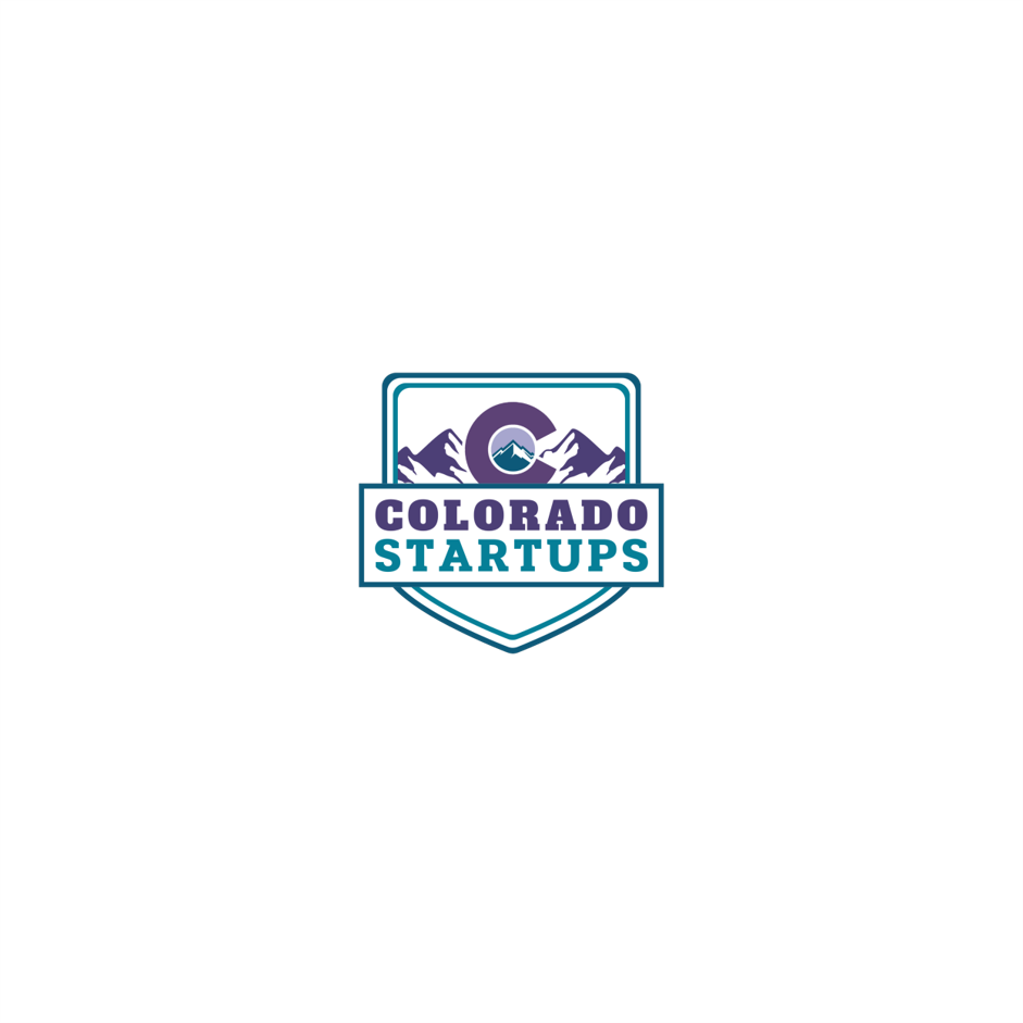Logo for Colorado Startups featuring mountains, a mountain range, and a declining sun or moon.