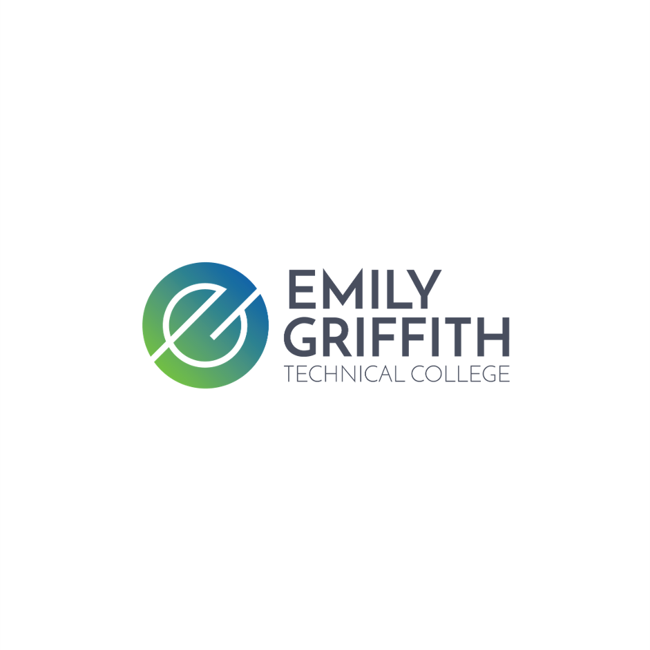 Logo of Emily Griffith Technical College with a circular emblem and text