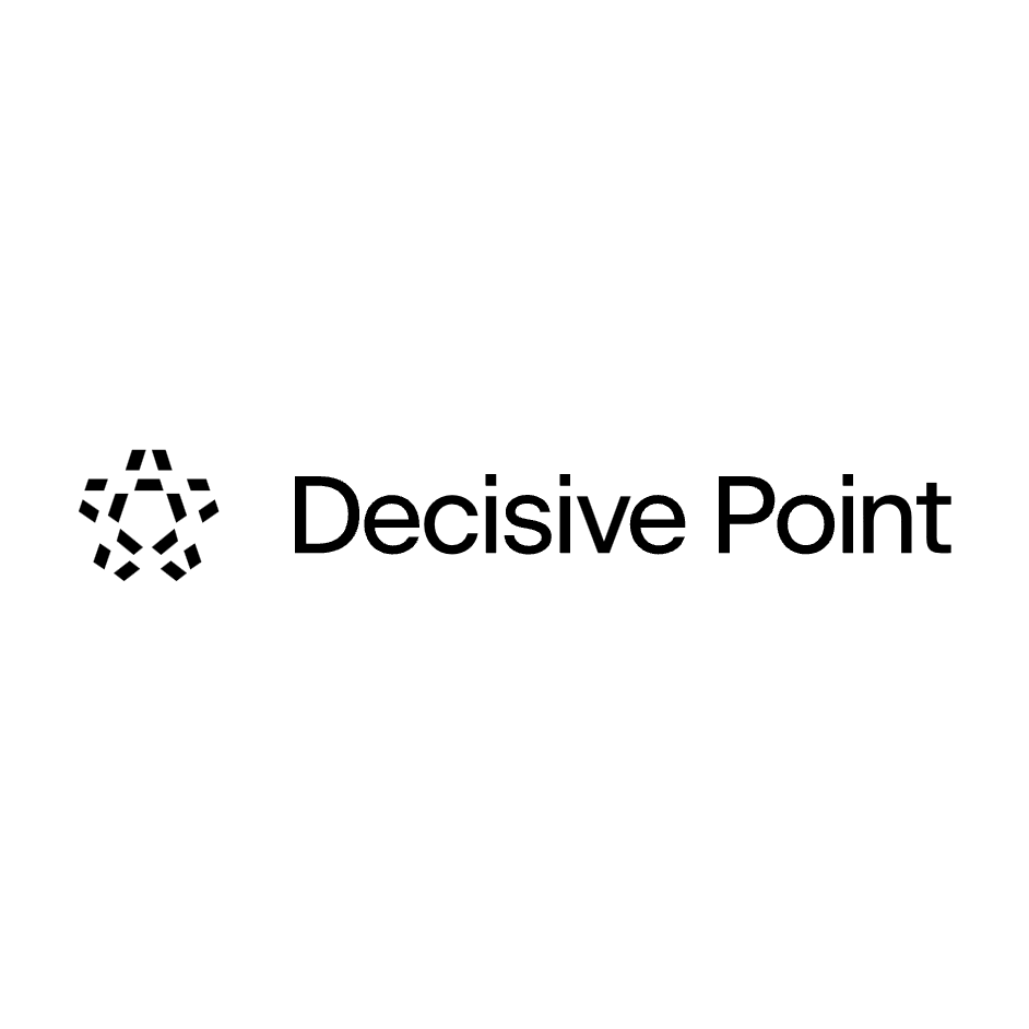 Decisive Point logo with a geometric star icon and the words 'Decisive Point' in black text.