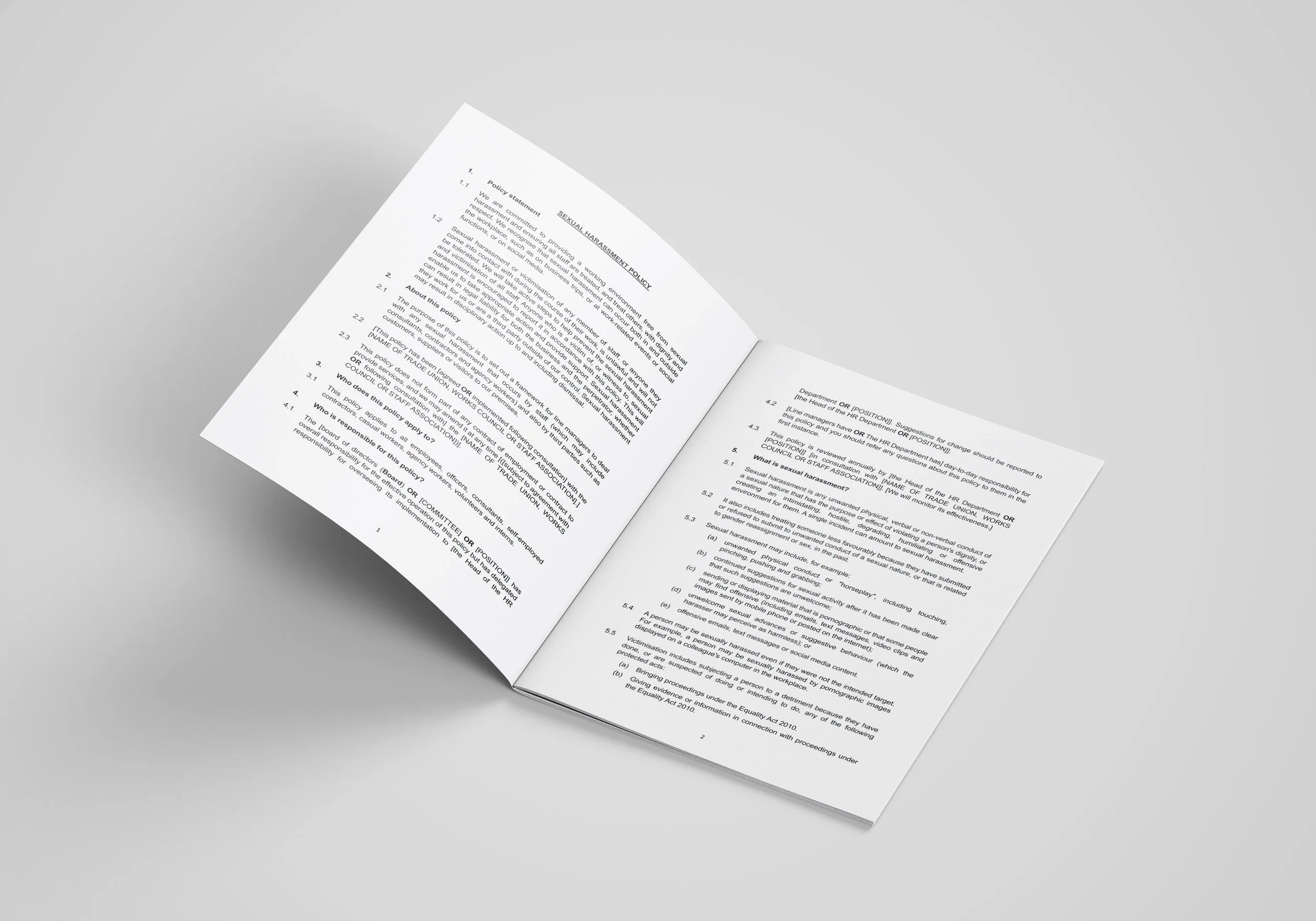 Sexual Harassment Policy Template