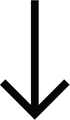Black downward pointing arrow with a small dot above it