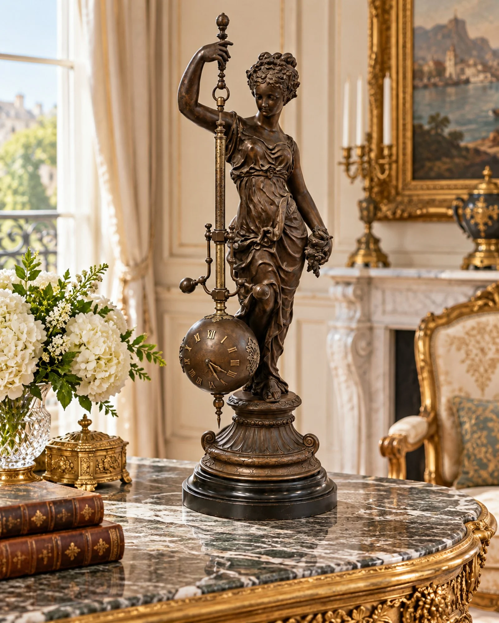 Antique Bronze Clock in a Parisian Salon.jpg