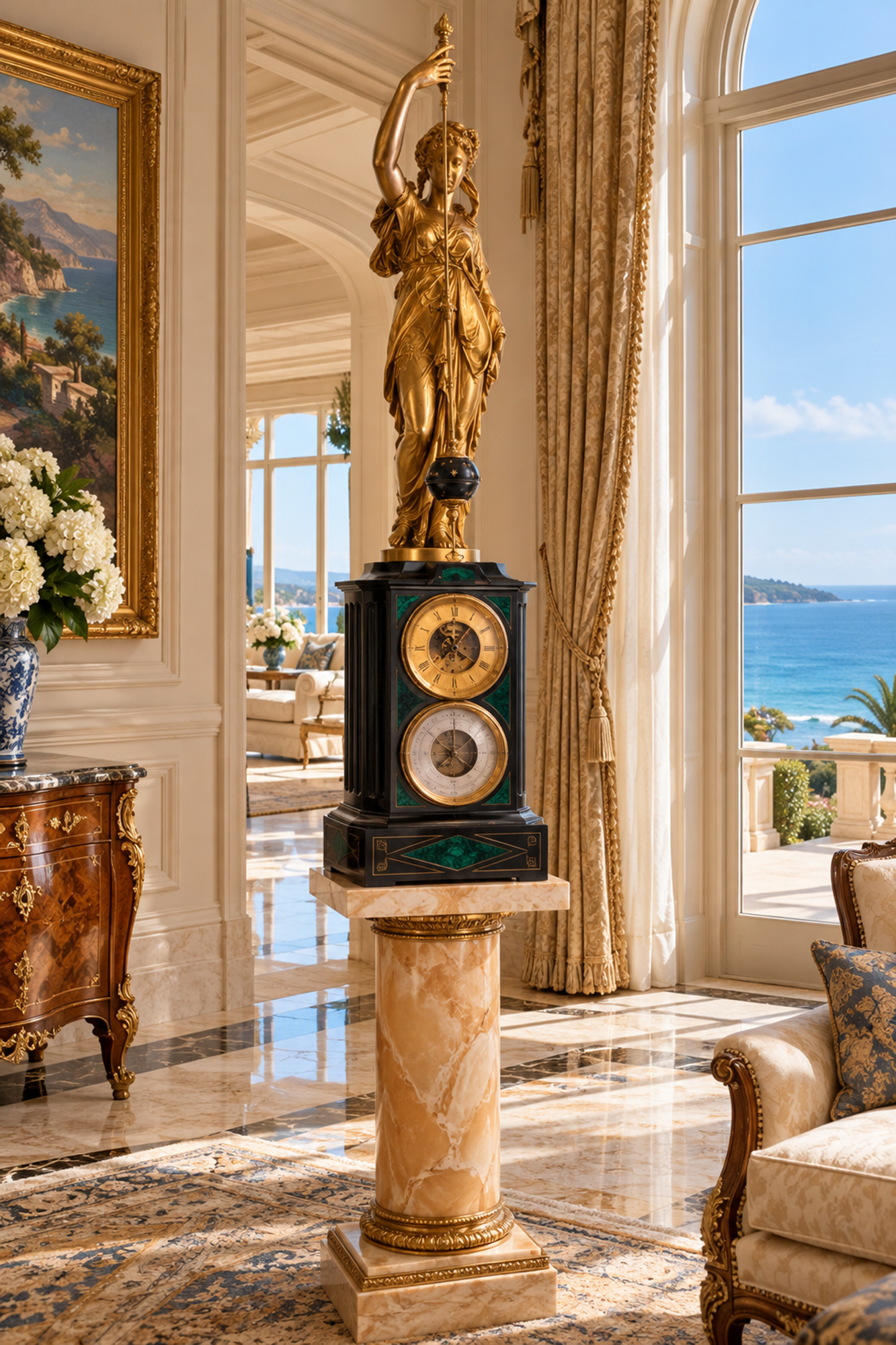 Gilded Clock Overlooking the Sea.png