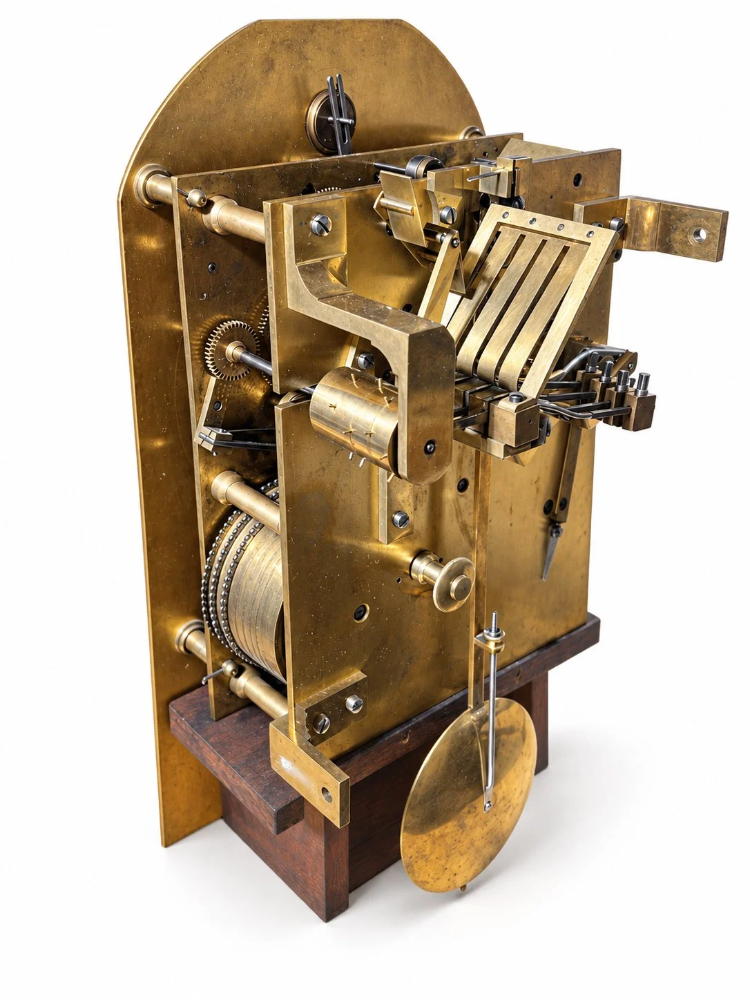 Antique Brass Clock with Pendulum.jpg