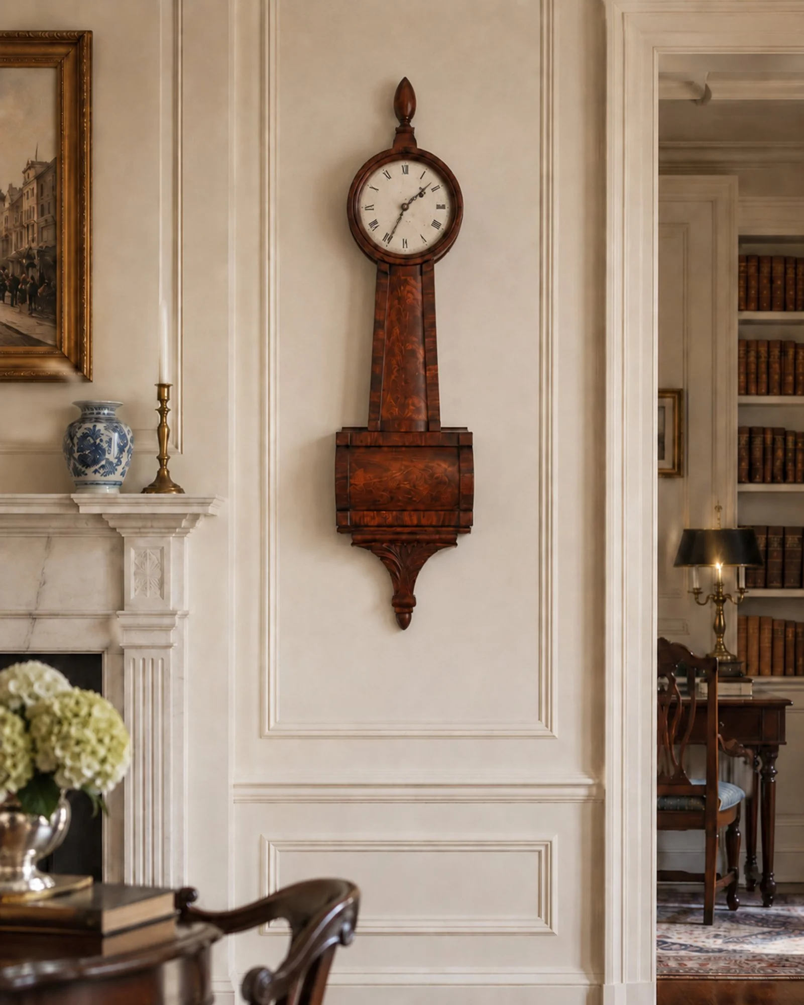Curtis Bow Front Banjo Clock Displayed Web A.jpg