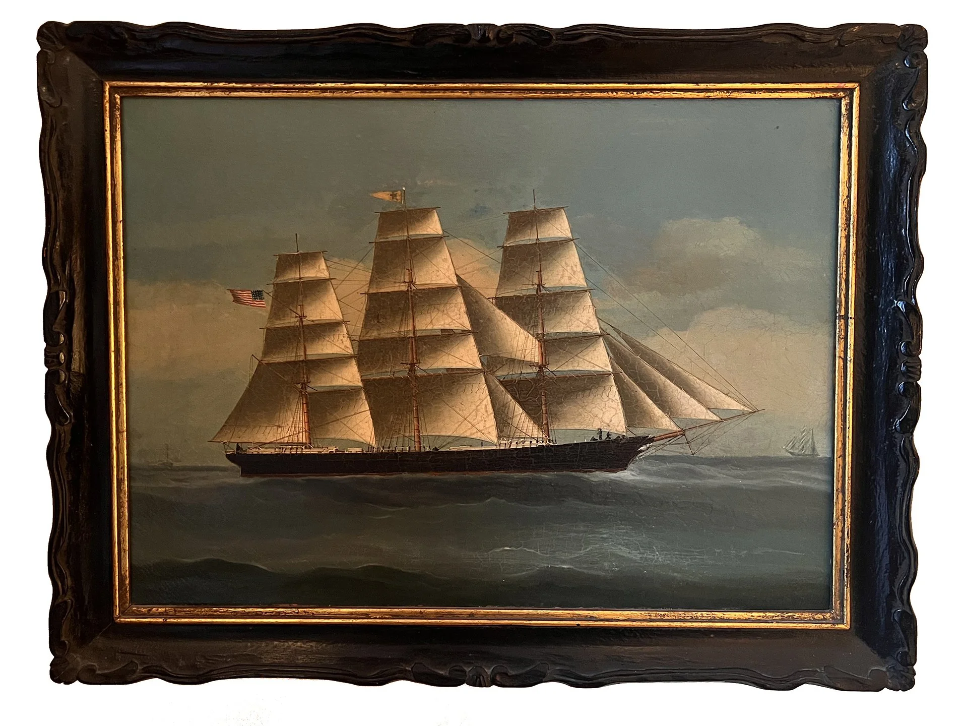 China Trade Portrait of the American Ship "RINGLEADER".