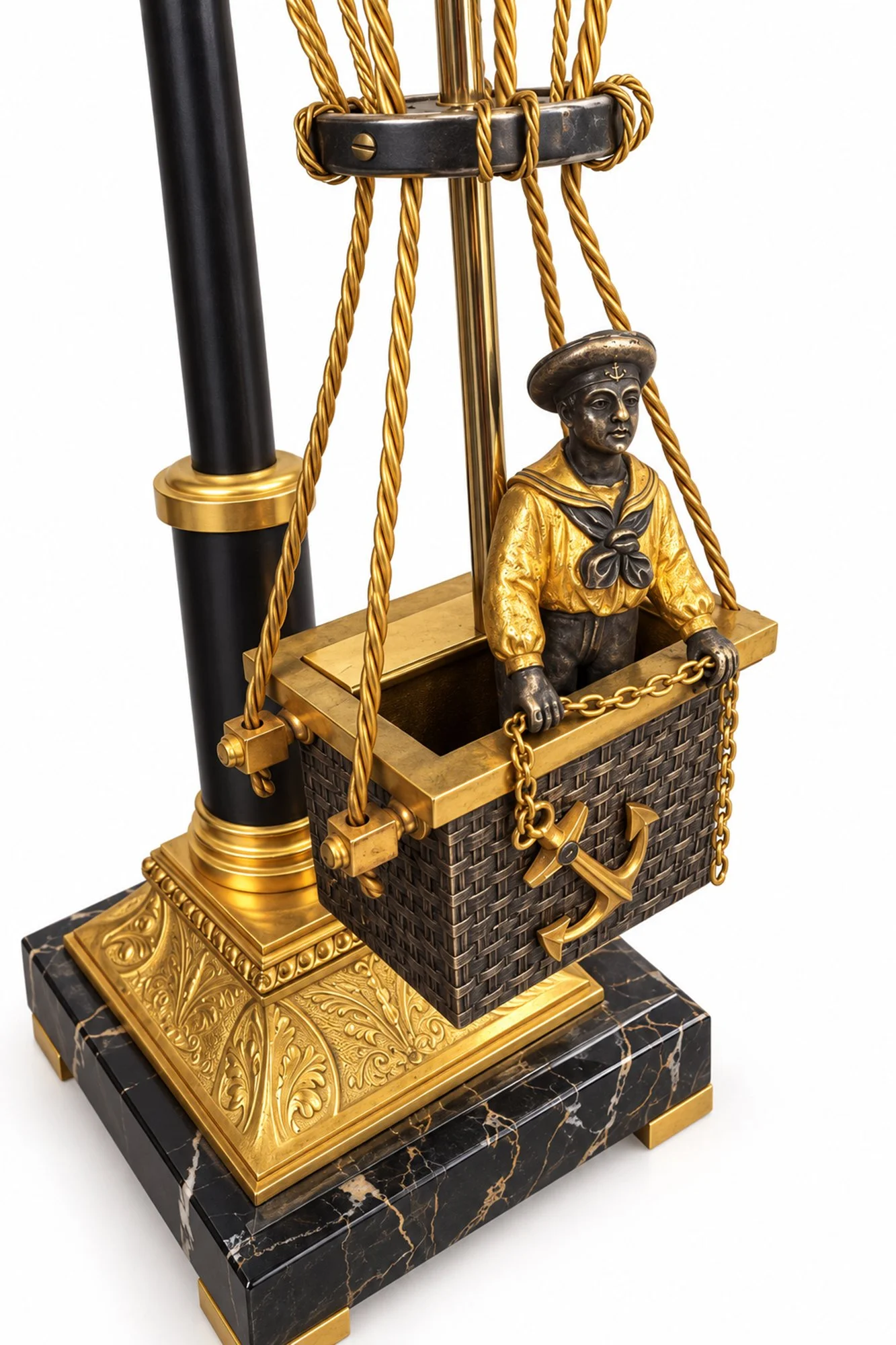 Guilmet Gilded Balloon Clock Detail basket.jpg