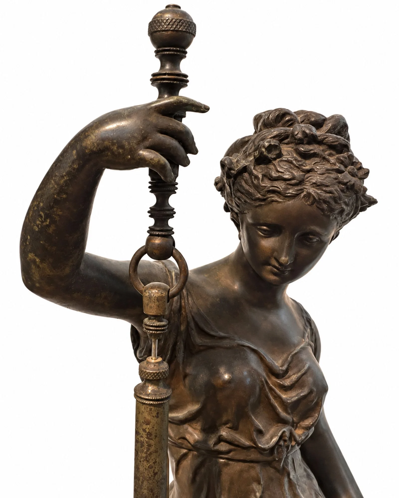 Antique Bronze Maiden with Ornate Finial upper.jpg