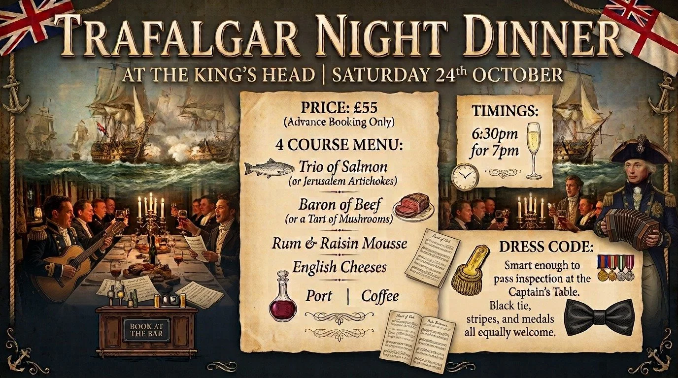 TRAFALGAR NIGHT IS COMING TO THE KING'S HEAD