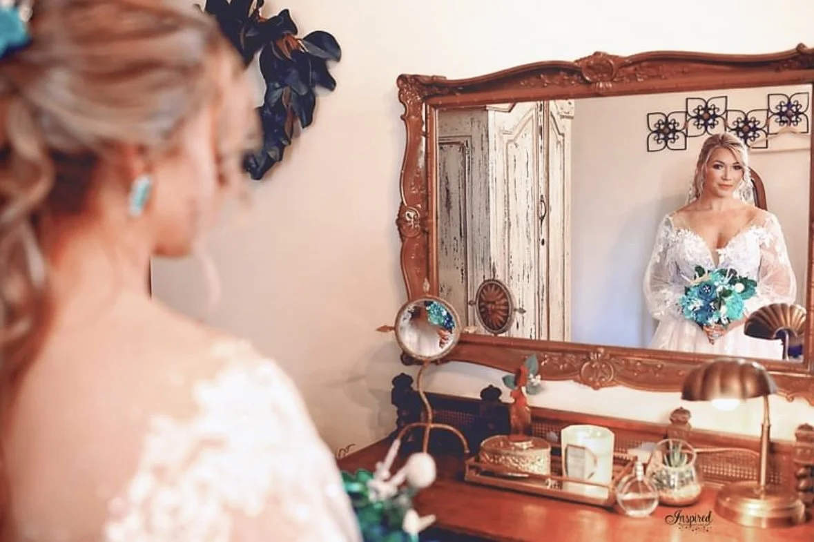 looking in the mirror 