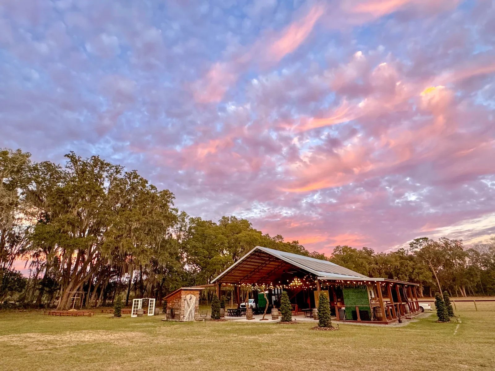 barn at sunset 