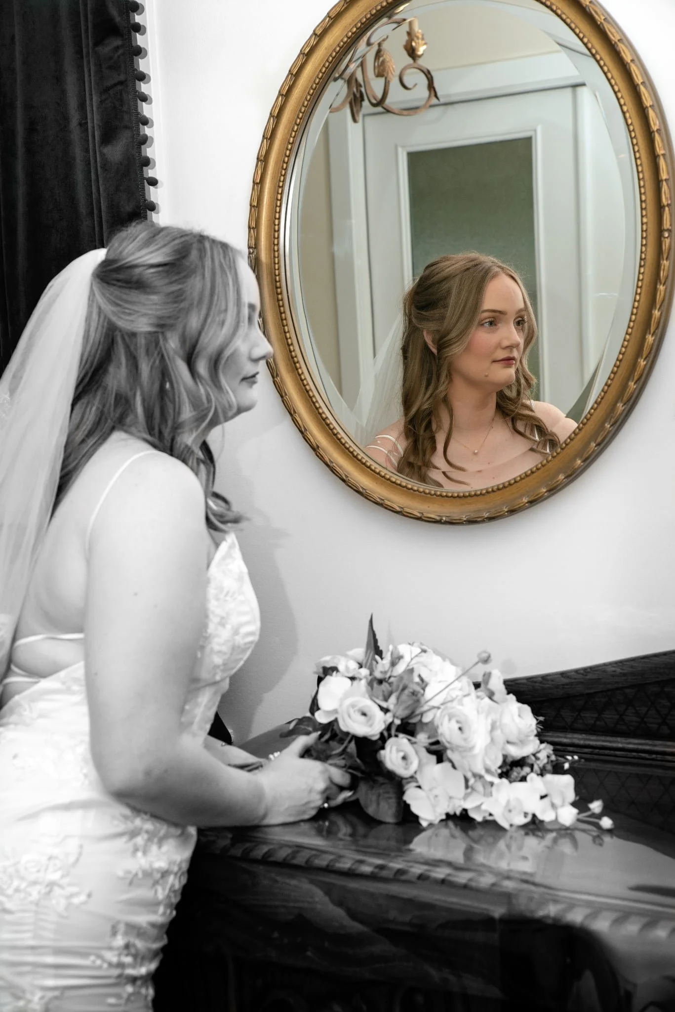 bride in the mirror 