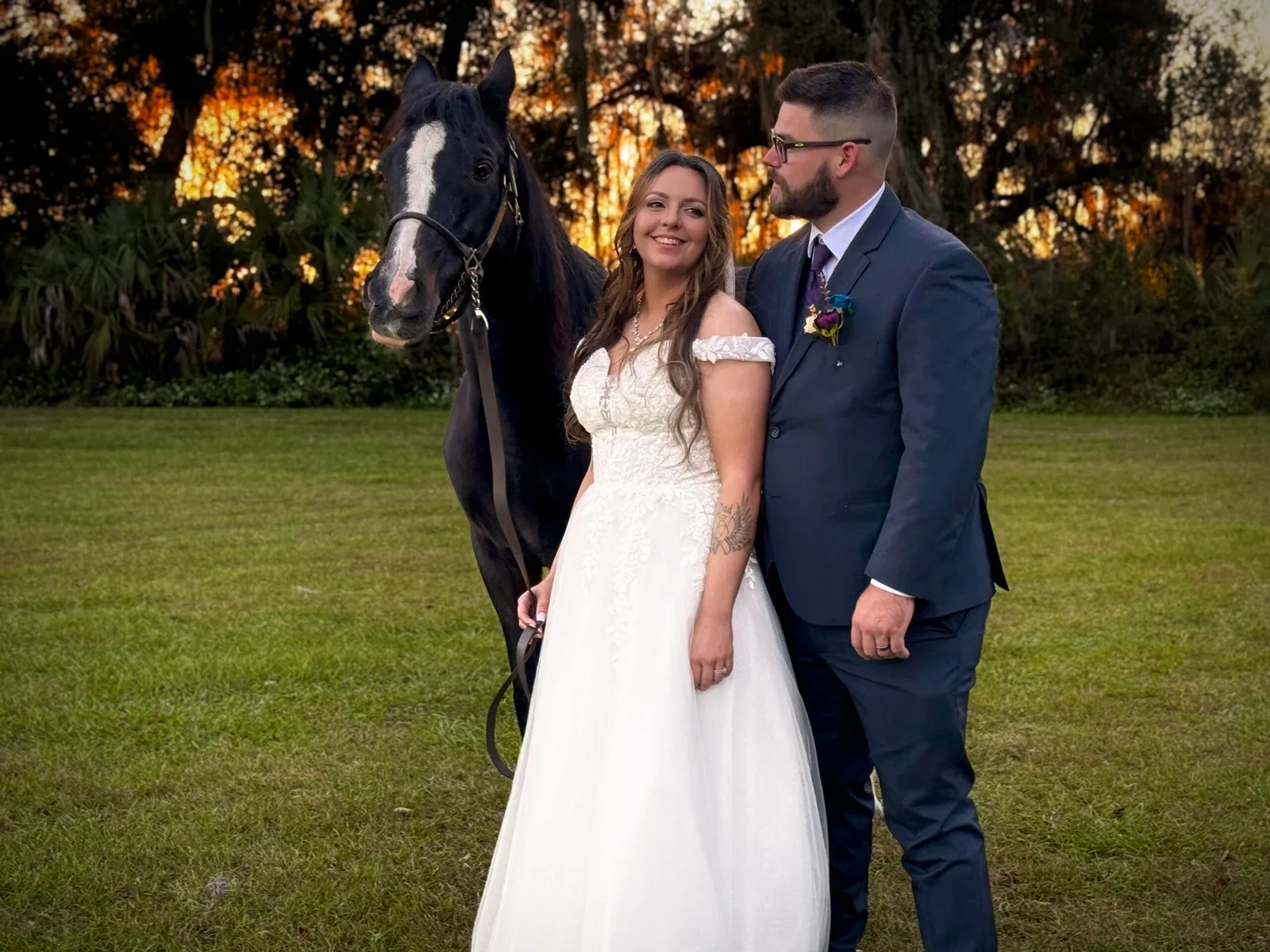couple with horse 