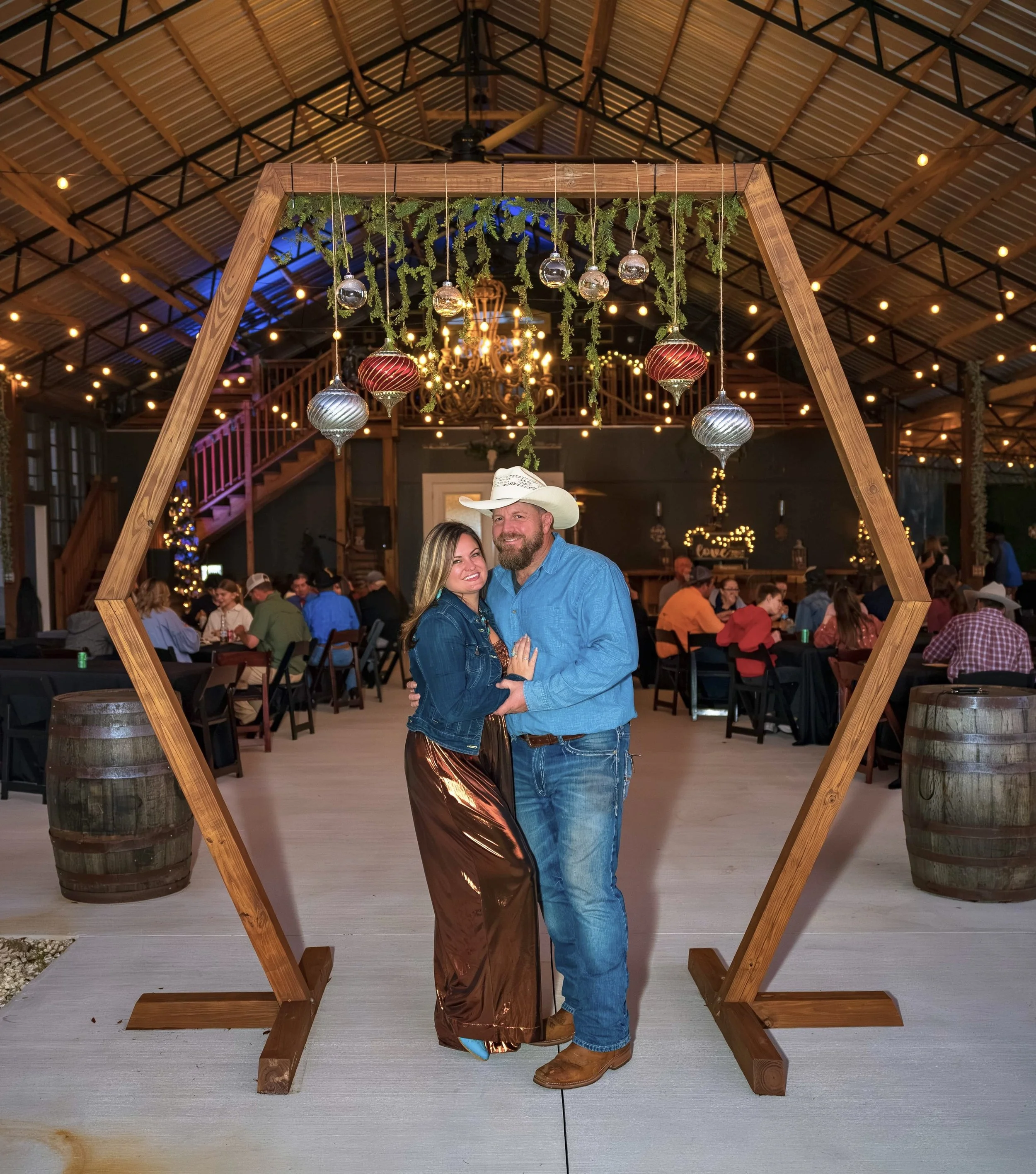 the owners in the barn 