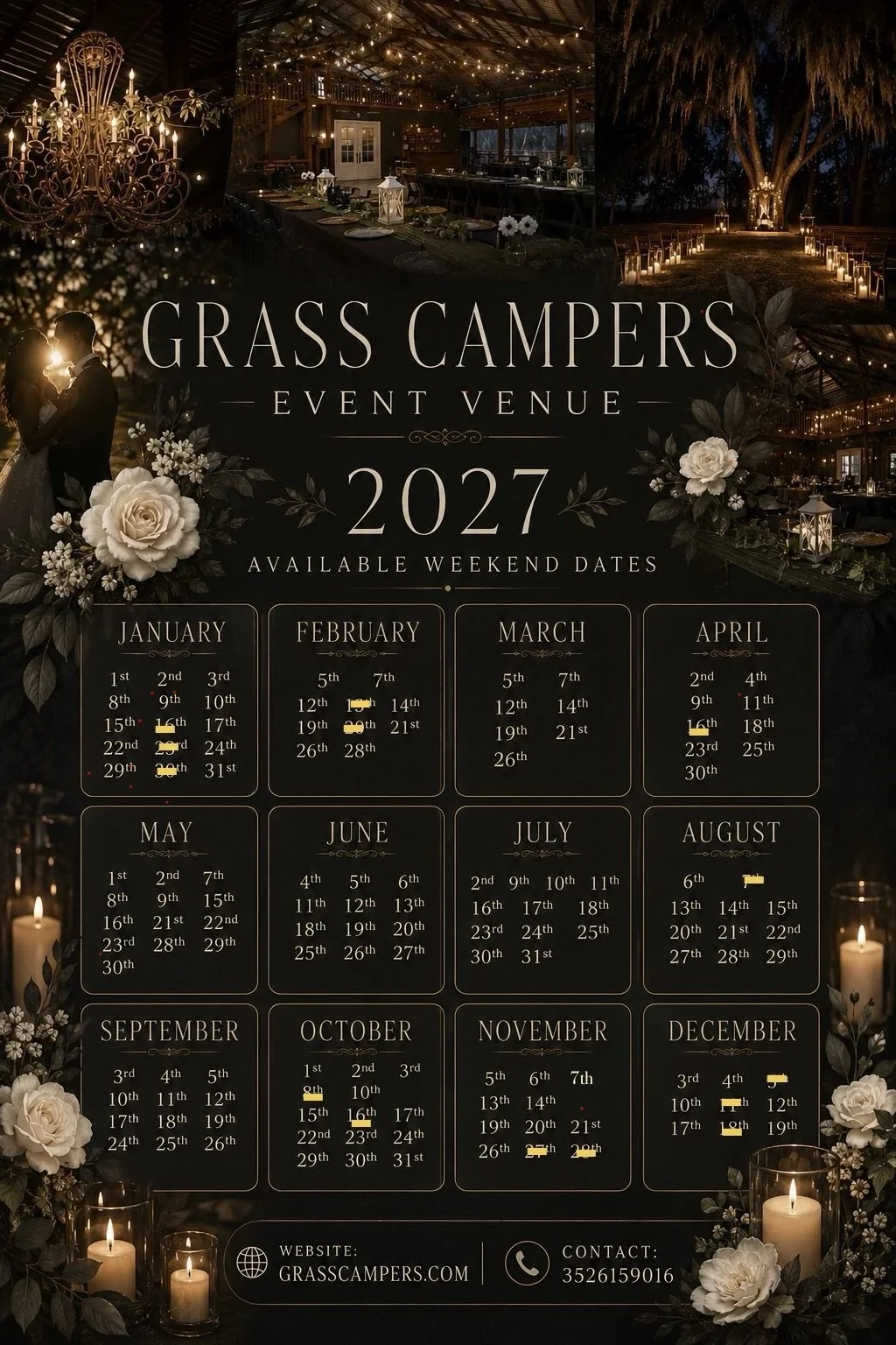 2027 calendar dates