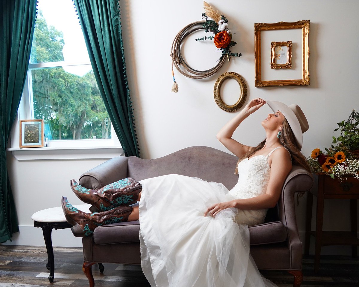 bride on the couch 