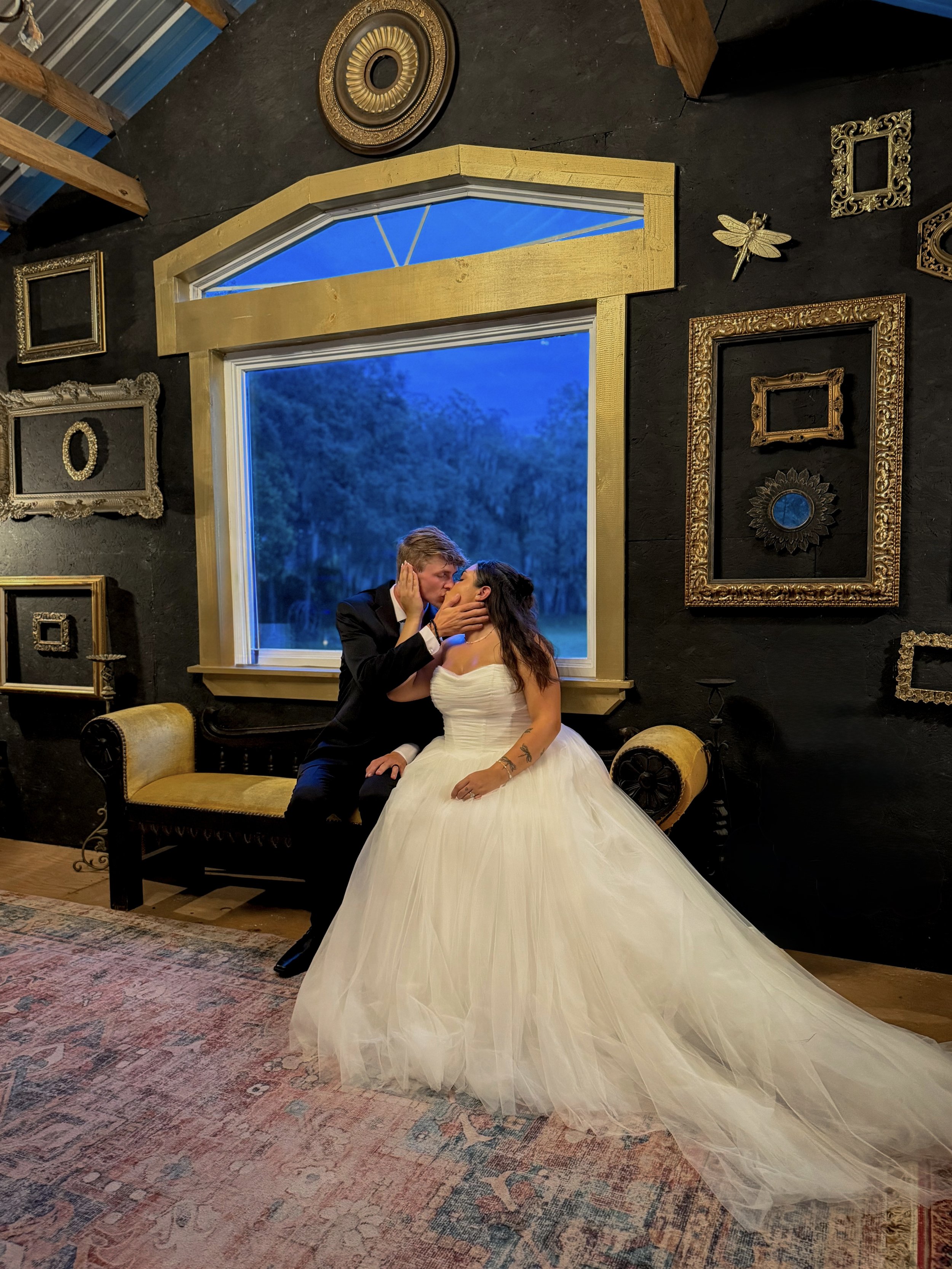 couple sitting in the window 