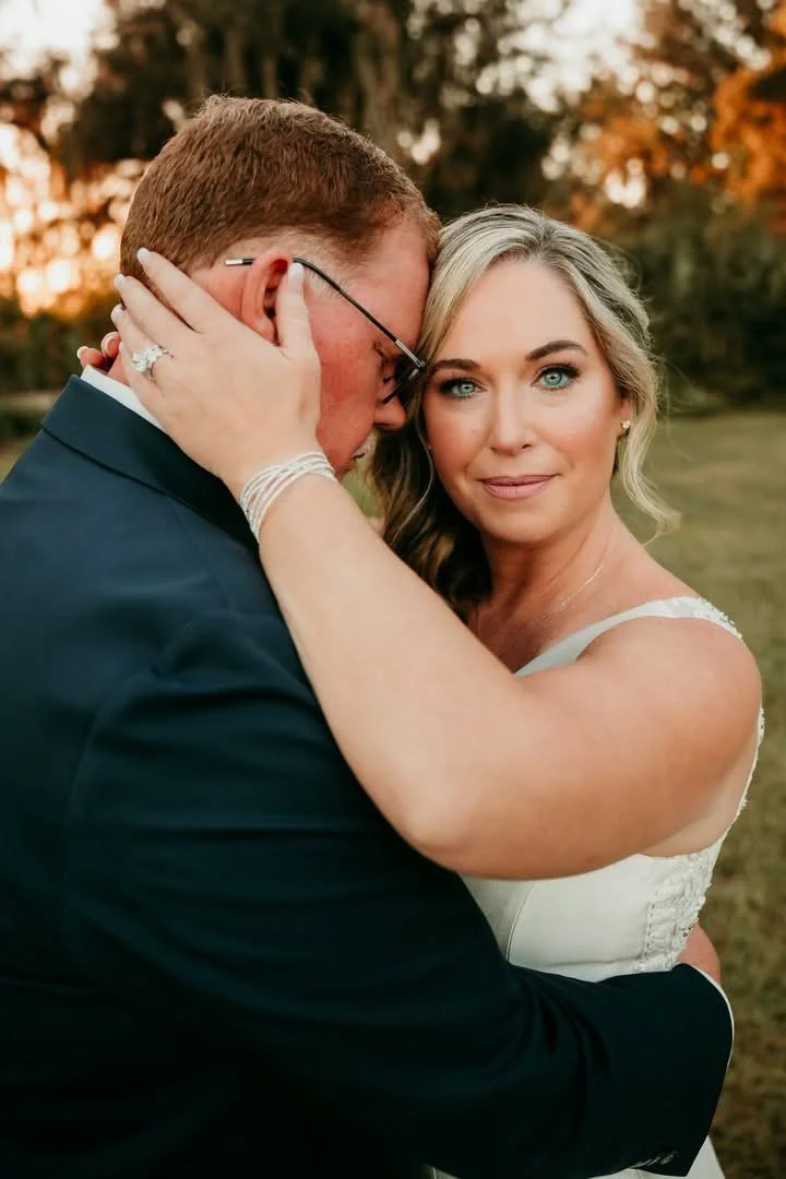 bride with blue eyes