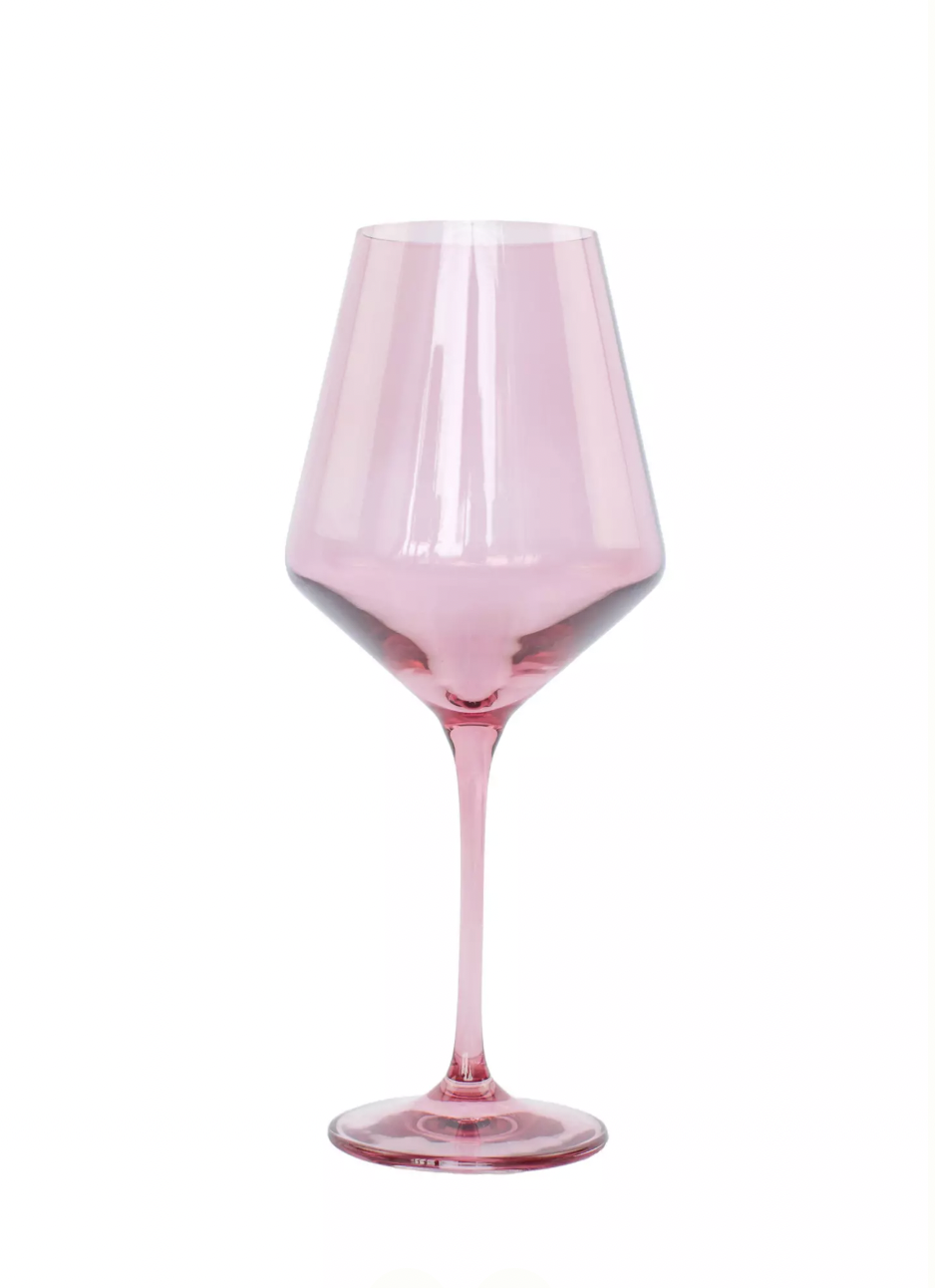 Estelle Colored Wine Glass in Rose