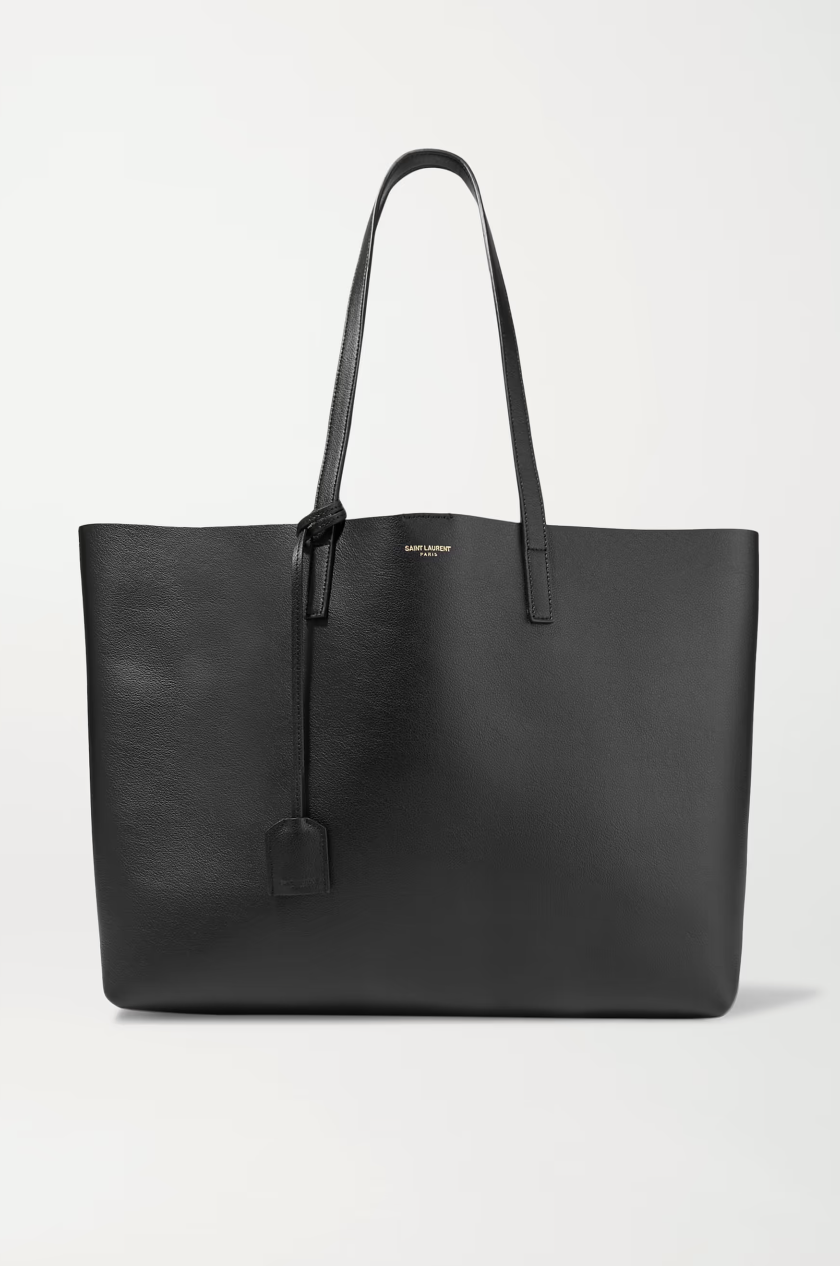 Saint Laurent Leather Tote in Black