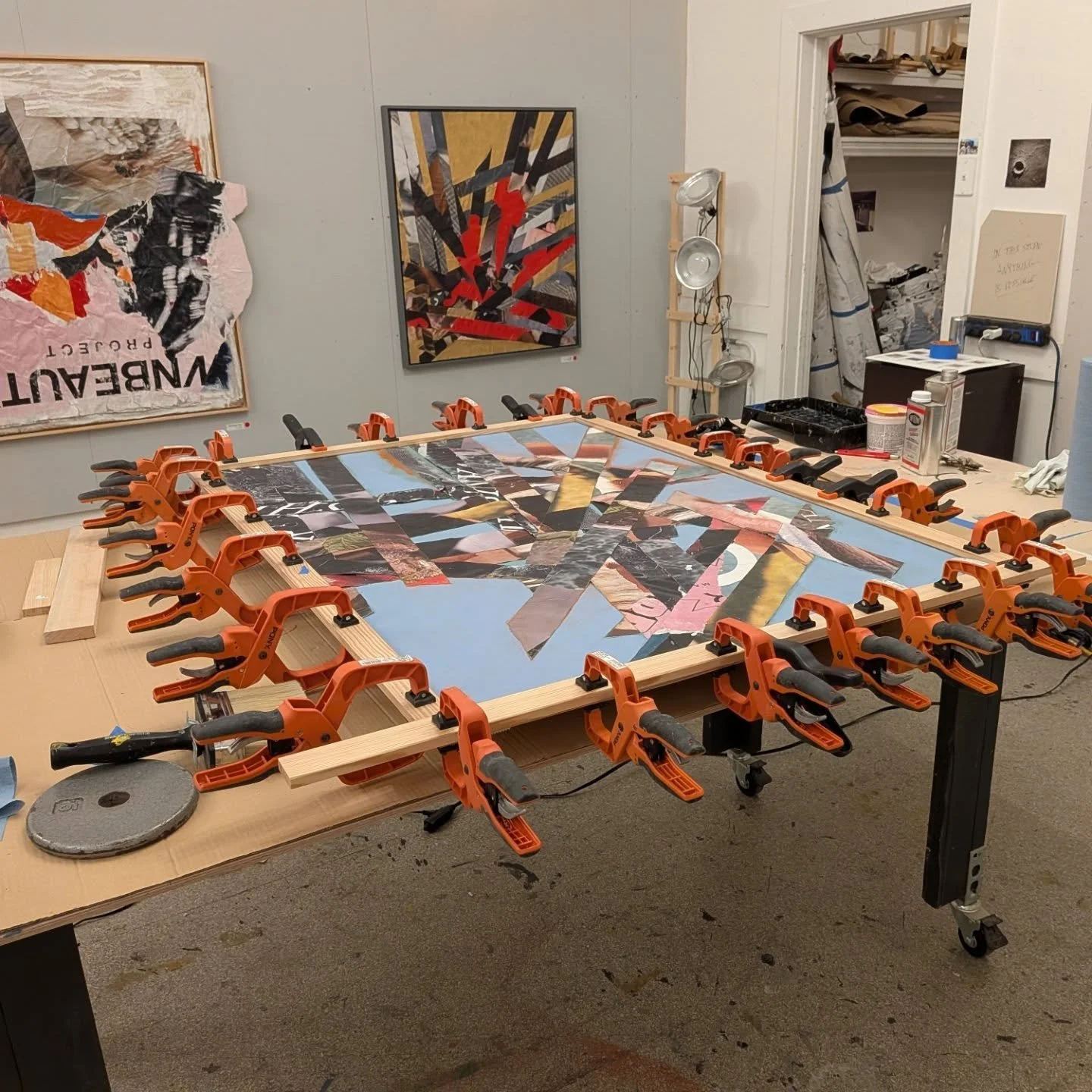 Paper mounting is a process learned through experience.. and LOTS of clamps

Blue - Mansfield / Pico