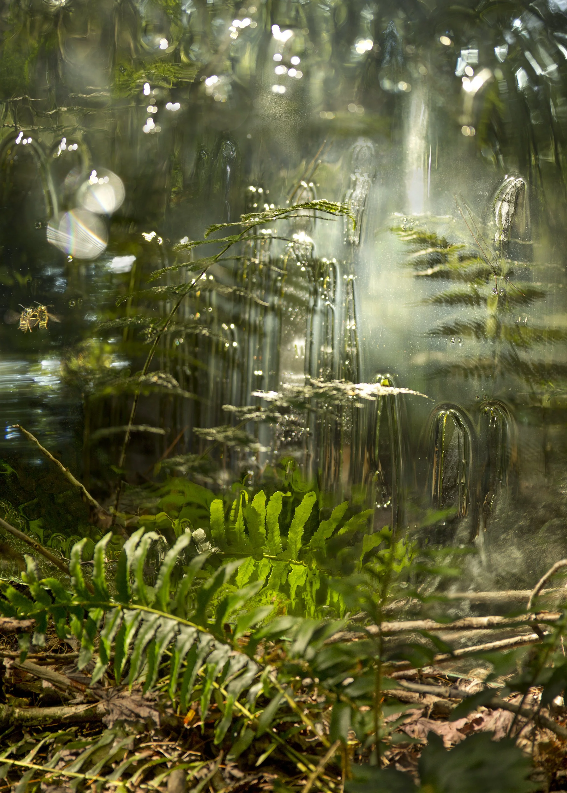 Artwork on the topic of animal consciousness. Photographic work by artist Oscar Santillan. Photograph taken in Los Angeles, California