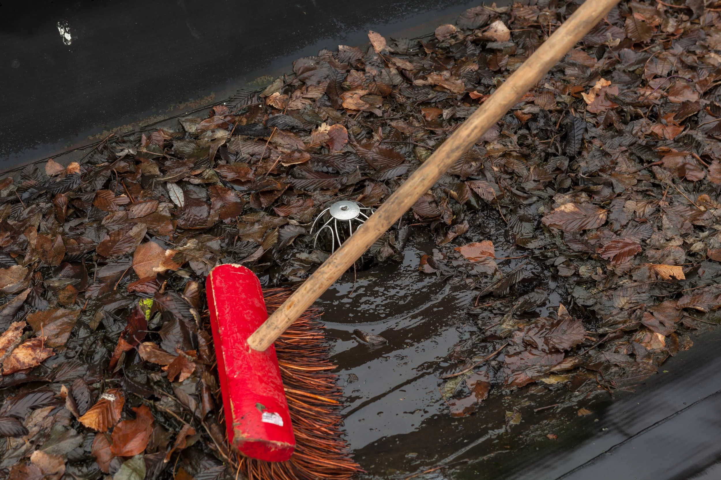 Cleaning a blocked drain in Mile End on a flat roof