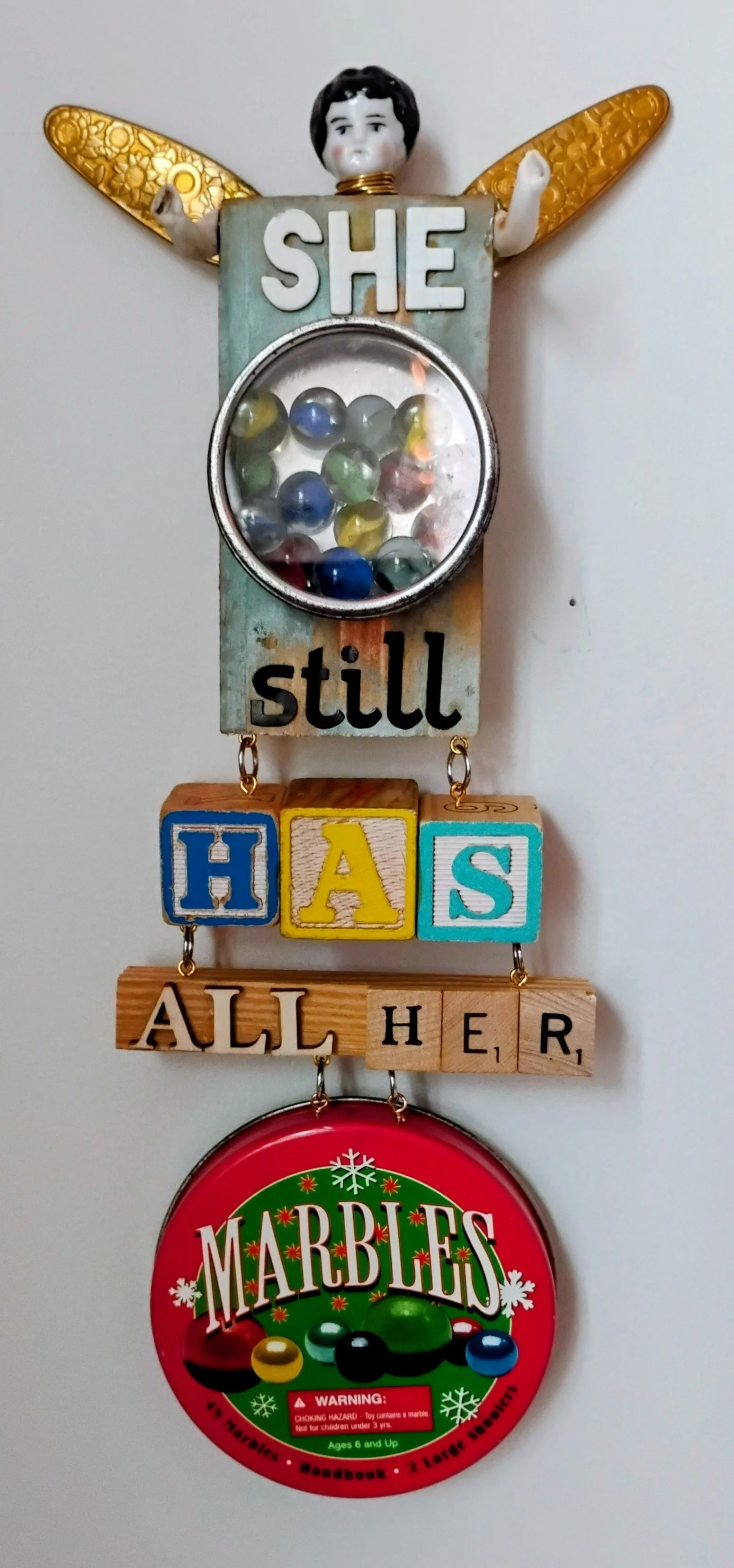She Still Has All Her Marbles. Of course, the marbles were the inspiration $150.00