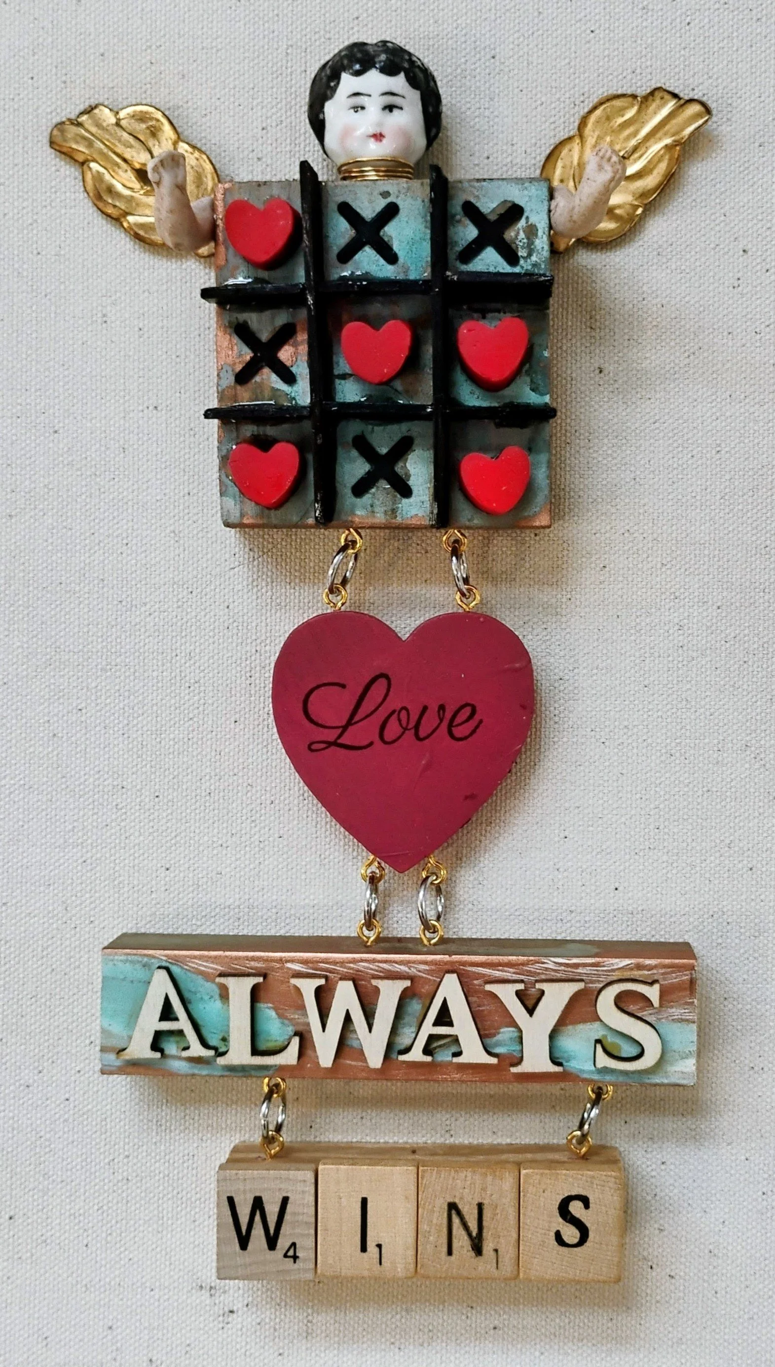 Love Always Wins. Tic-tac-toe is timeless. $150.00