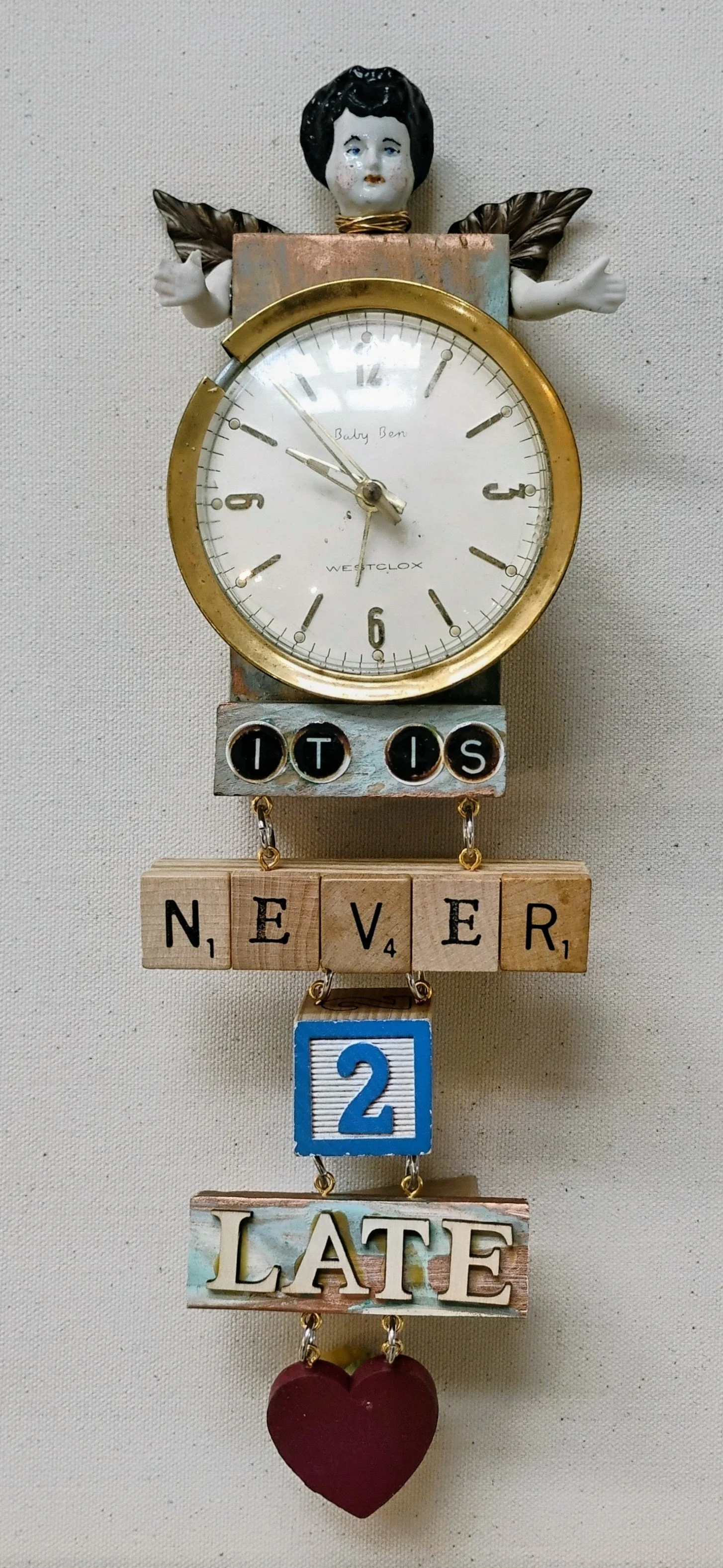 It Is Never Too Late. Another vintage clock. $150.00