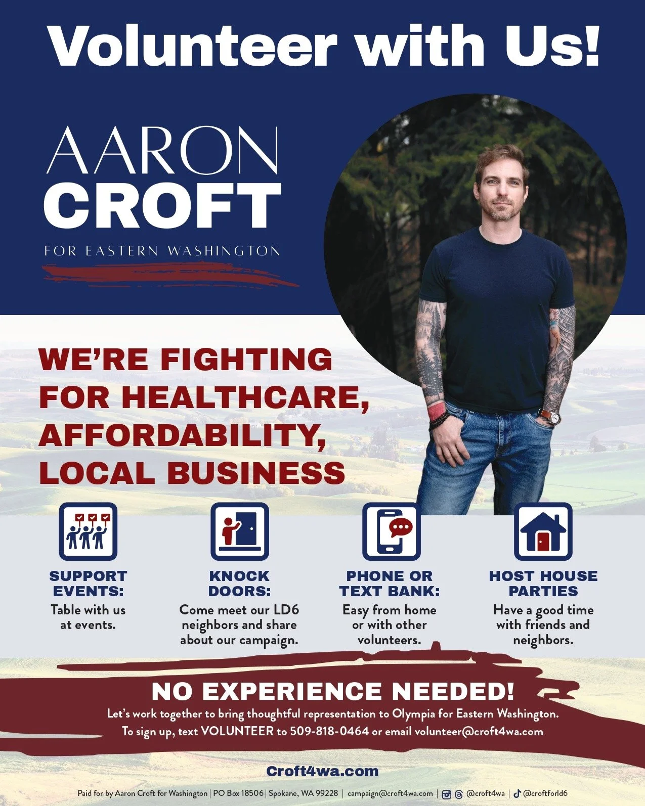 If you want better healthcare and a more affordable state, make your voice heard by volunteering! We are looking for people to join us for canvassing events, door knocking, hosting house parties, or some remote volunteering by phone/text banking. Che