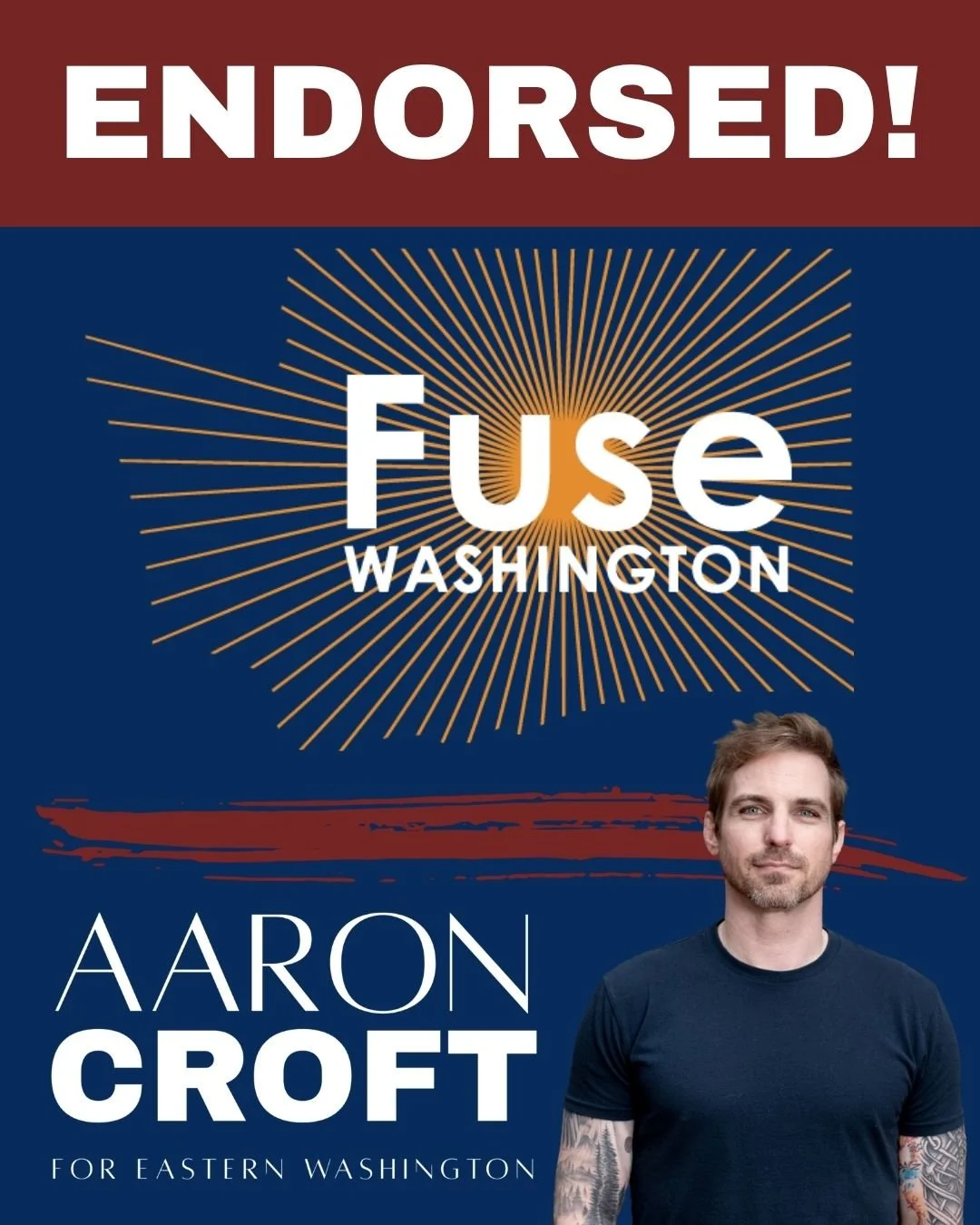 Thank you to Fuse Washington for their generous endorsement of the Aaron Croft for Washington campaign! 
"Aaron's priorities to protect workers&rsquo; rights, limit the power of billionaires in our politics and expand healthcare for working fami