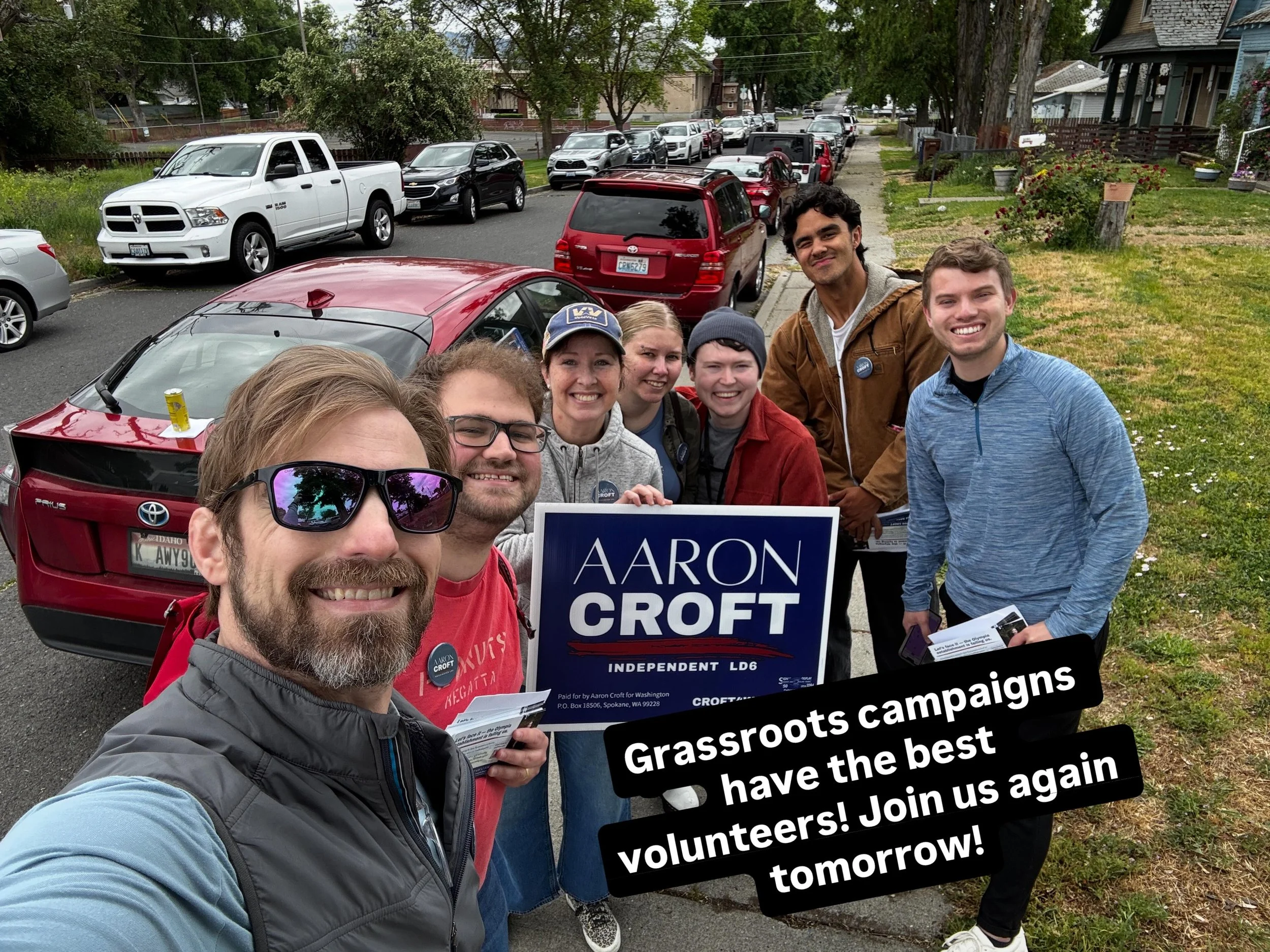 Got to get out and talk with the voters about the issues that matter to them!

Come join us again tomorrow. www.croft4wa.com